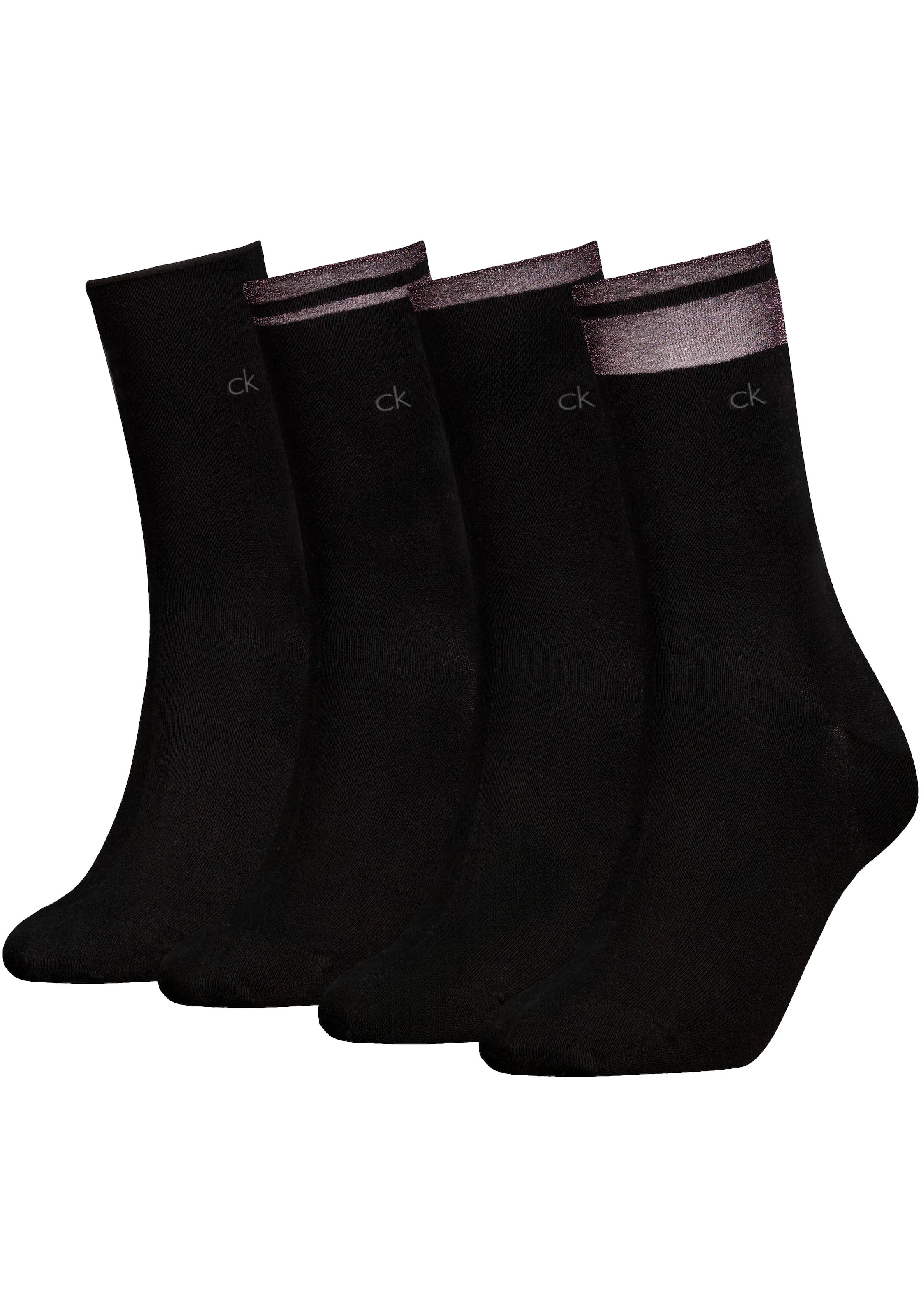 Calvin Klein Socken, (4 Paar), mit Markenstickerei