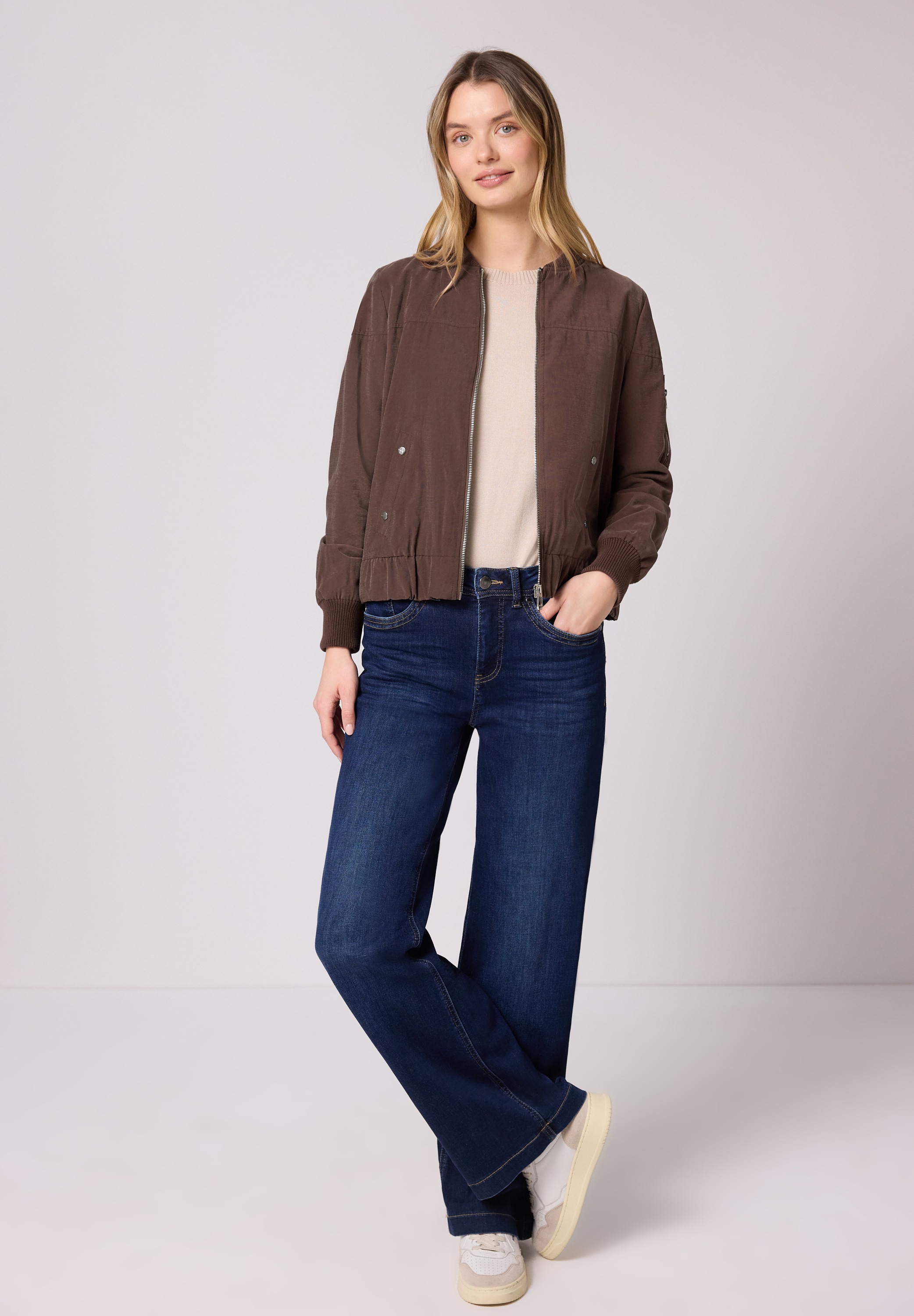 STREET ONE Blouson ohne Kapuze mit Rundhalsausschnitt