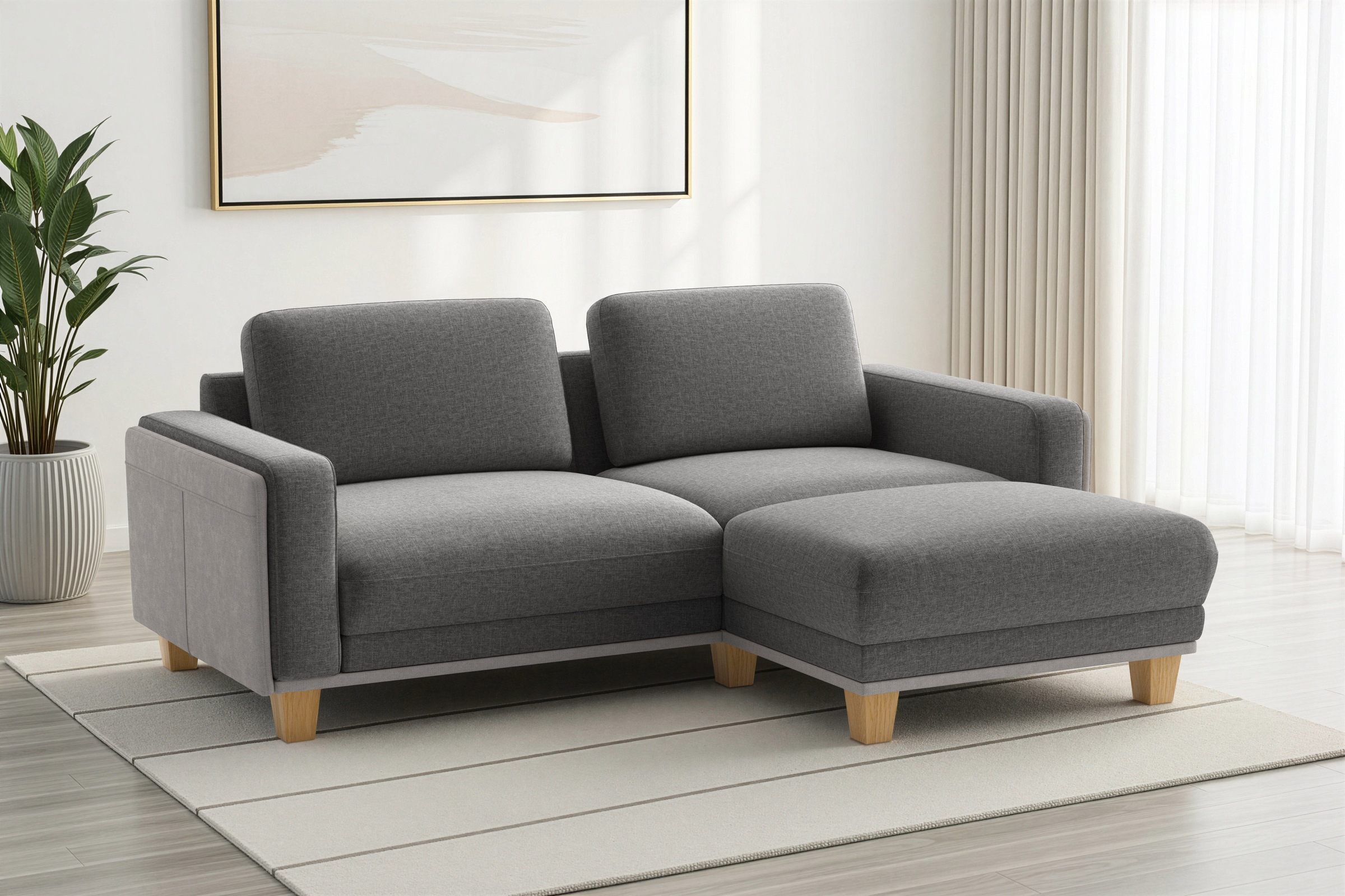 sit&more Ecksofa "Concept" Modernes Sofa in drei Fußfarben zur Auswahl