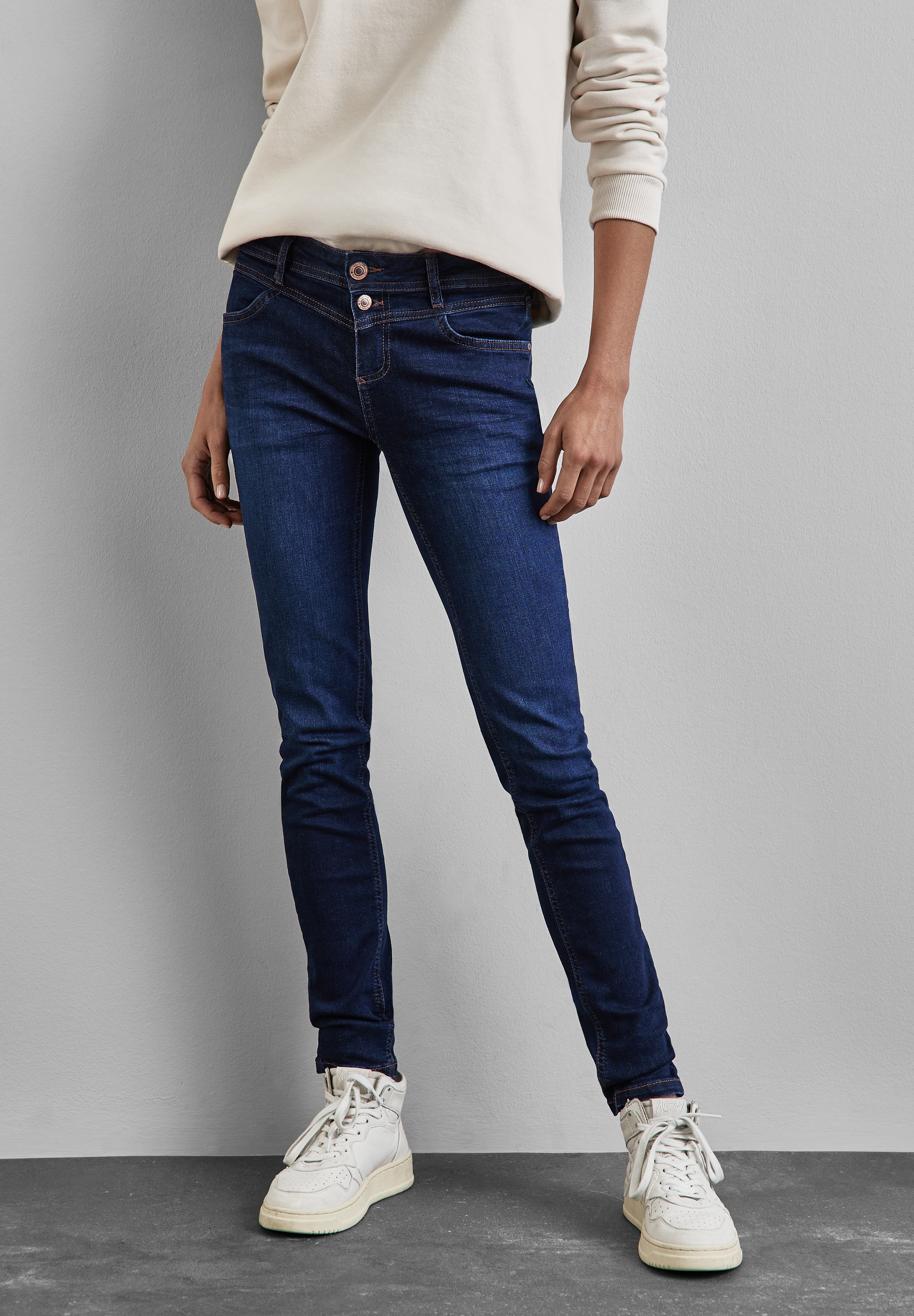 STREET ONE Slim-fit-Jeans, Middle Waist