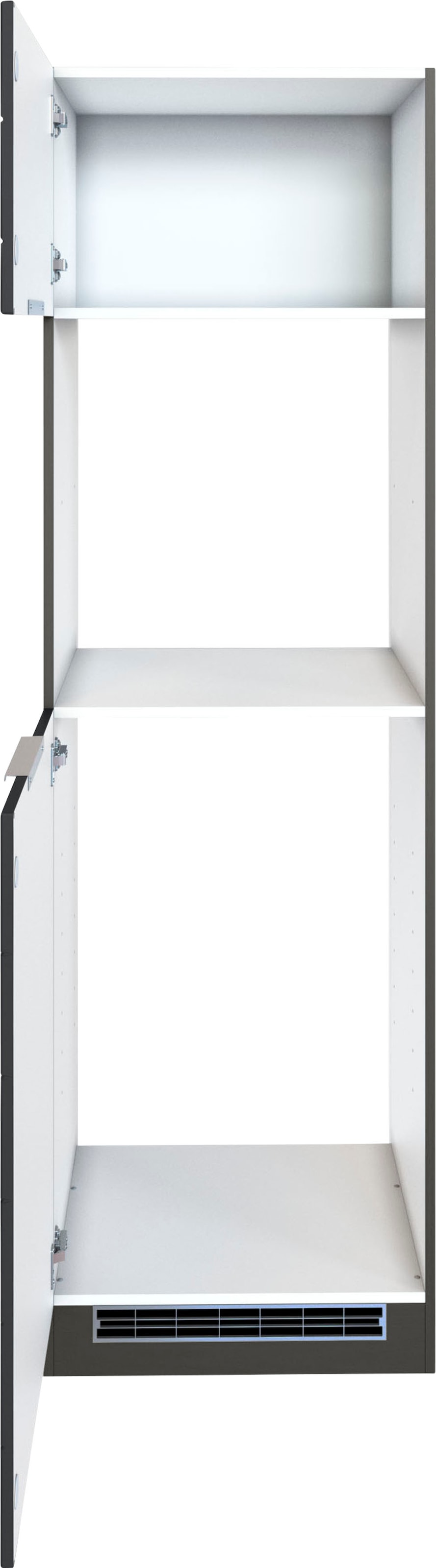 KOCHSTATION Backofen/Kühlumbauschrank »KS-Luhe«, 60 cm breit, hochwertige MDF-Fronten mit waagerechter Lisene
