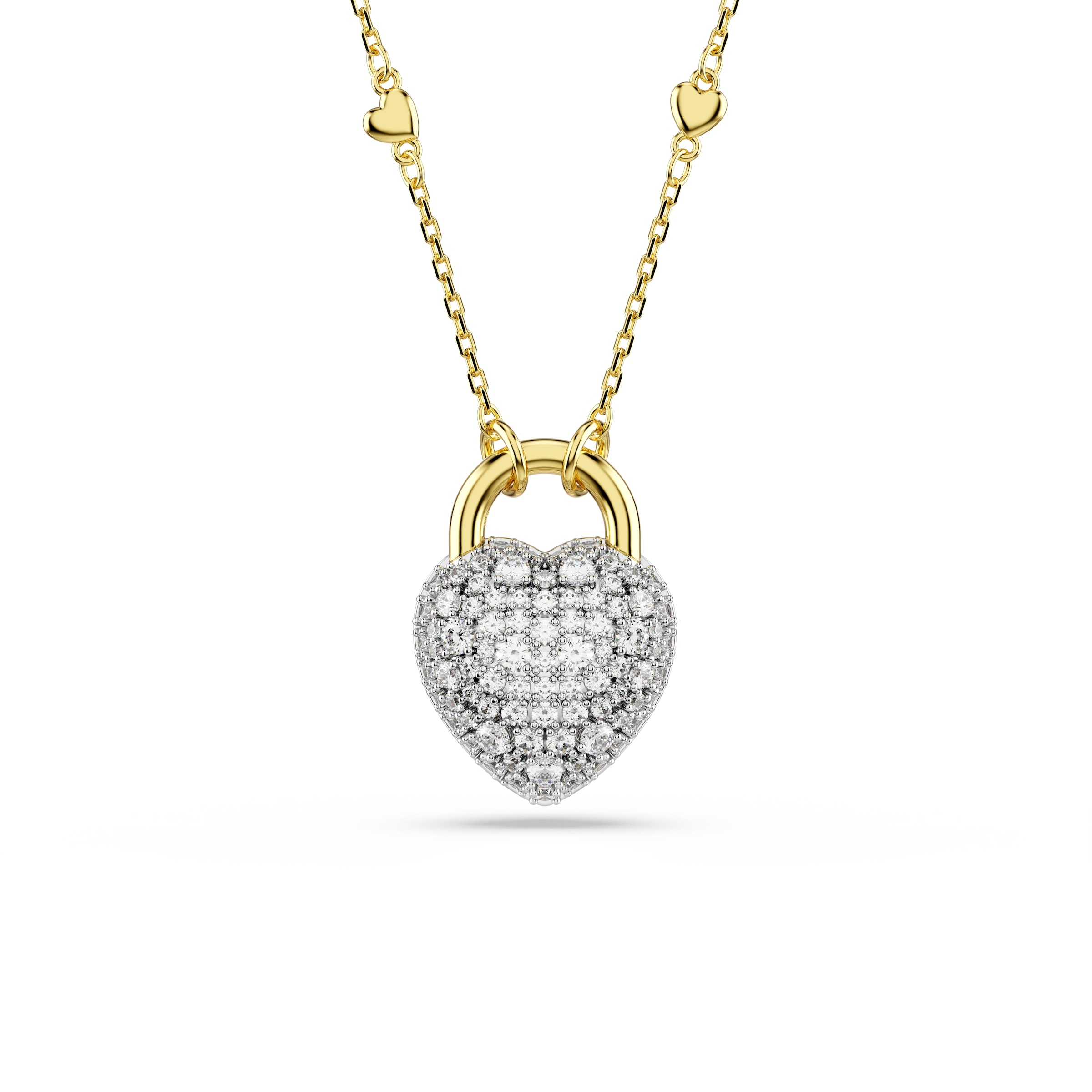 Swarovski Kette mit Anhänger »Schmuck Geschenk Idyllia Halskette Schloss Herz« mit Swarovski® Kristall, Zirkonia (synth.)