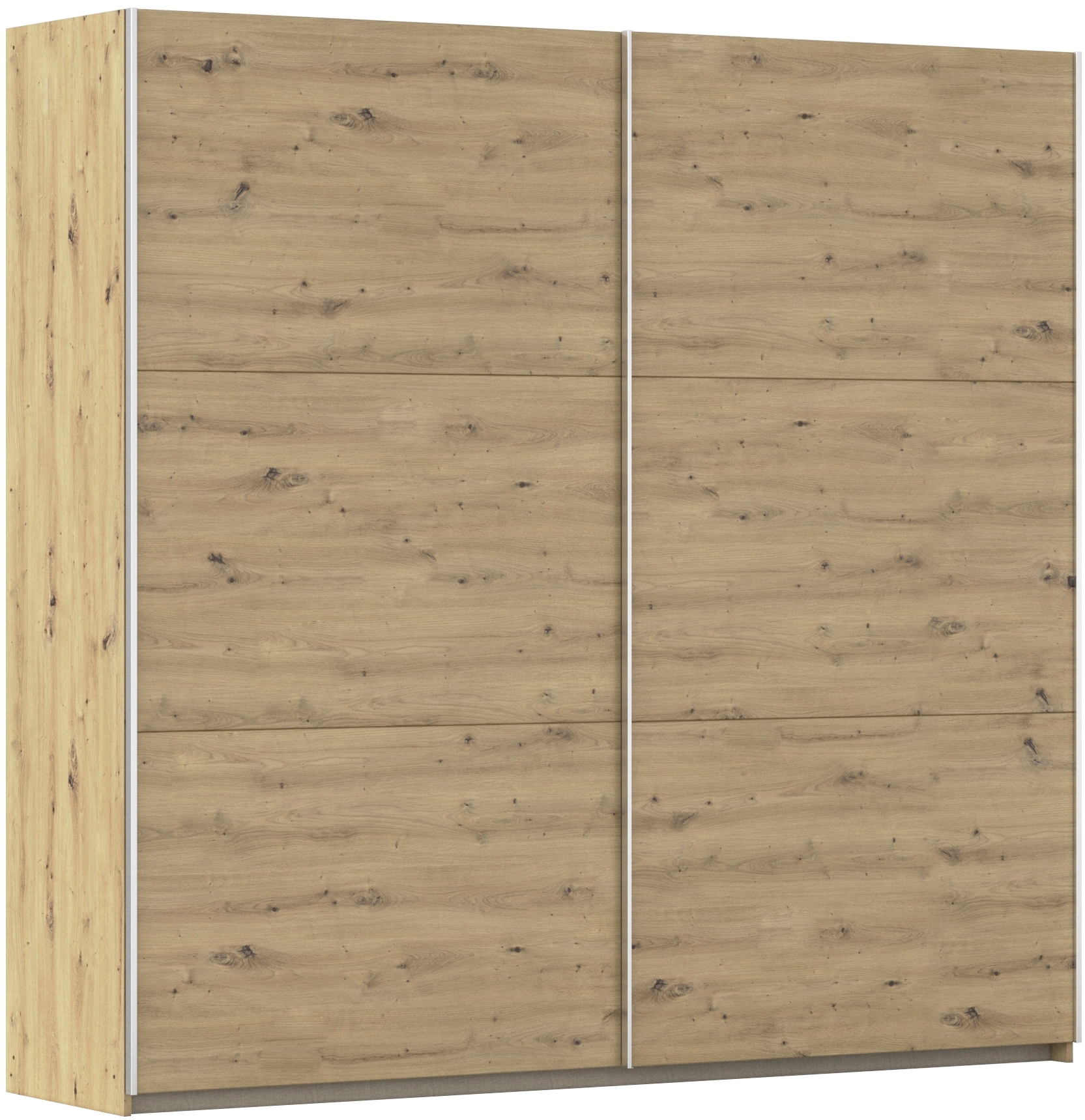 rauch Schwebetürenschrank "Kleiderschrank Drehtürenschrank Schrank Garderobe KRONACH" in 3 Ausstattungen BASIC/CLASSIC/PREMIUM, Breiten 131/175/218/261 cm, optional ohne, mit 1 oder 2 Spiegel, viel Stauraum MADE IN GERMANY