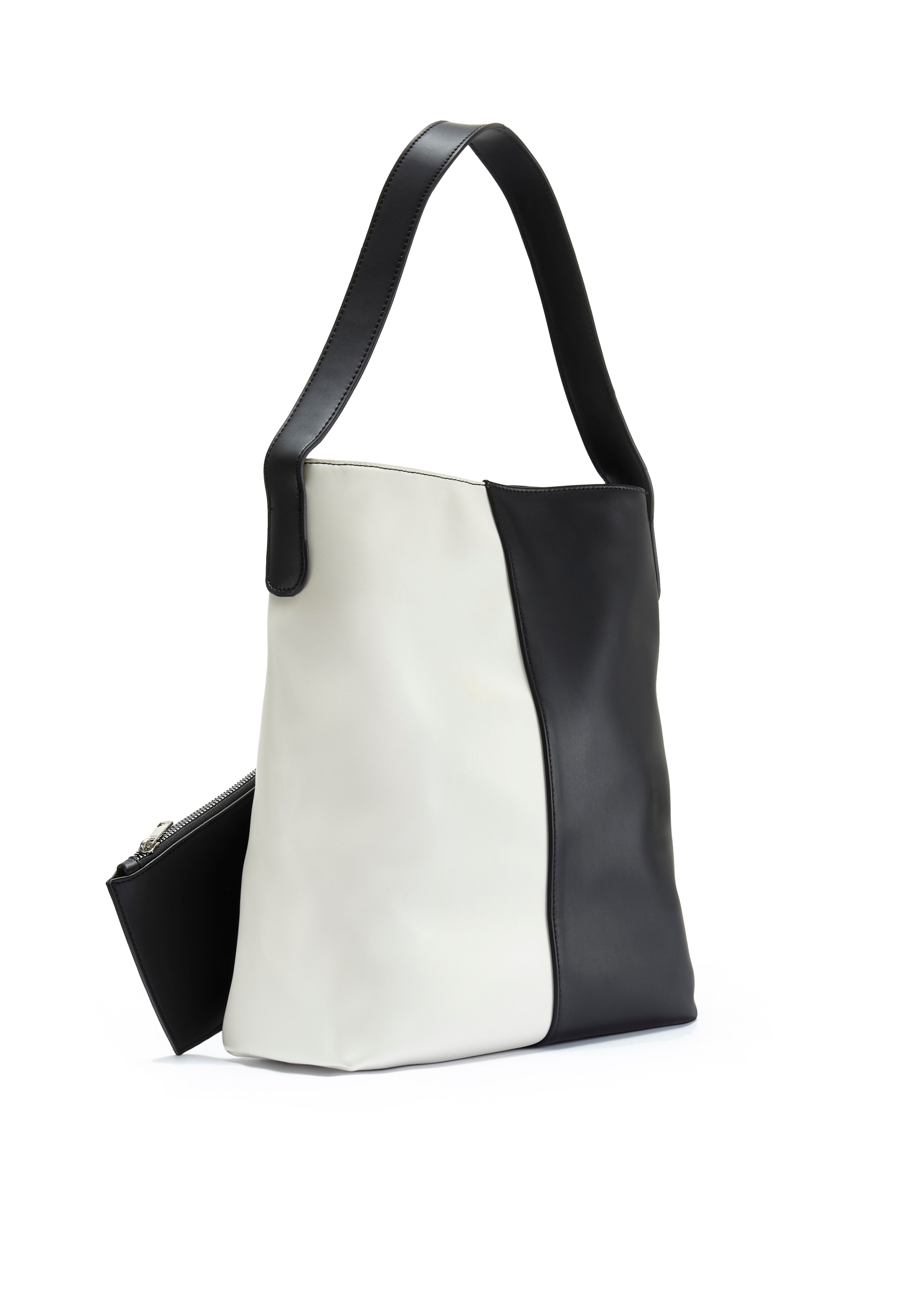 Shopper, (2 tlg.), colourblocking mit kleiner Innentasche, Handtasche, Schultertasche