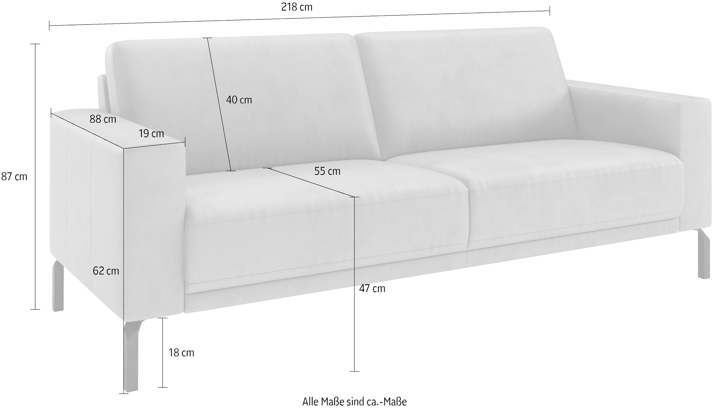 Home affaire 3-Sitzer »Apiro, 3-Sitzer XL – Premium-Komfort für dein Zuhause« Ergonomischer Federkern, optional motorisch ausziehbar