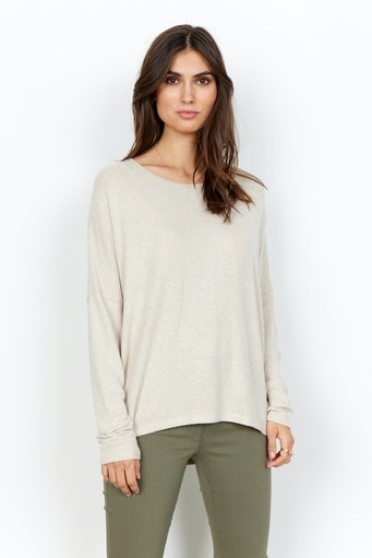 soyaconcept Rundhalsshirt "SC-BIARA 1" bequemer Pullover, elastische Viskos günstig online kaufen