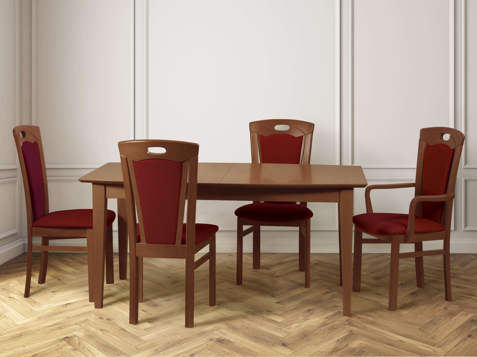 Home affaire Esszimmerstuhl »FERDI Made in Italy, Massivholz«, (Set), 2 St., Feinstruktur, Bezug Feinstruktur (wasser- und fleckabweisend) oder Struktur