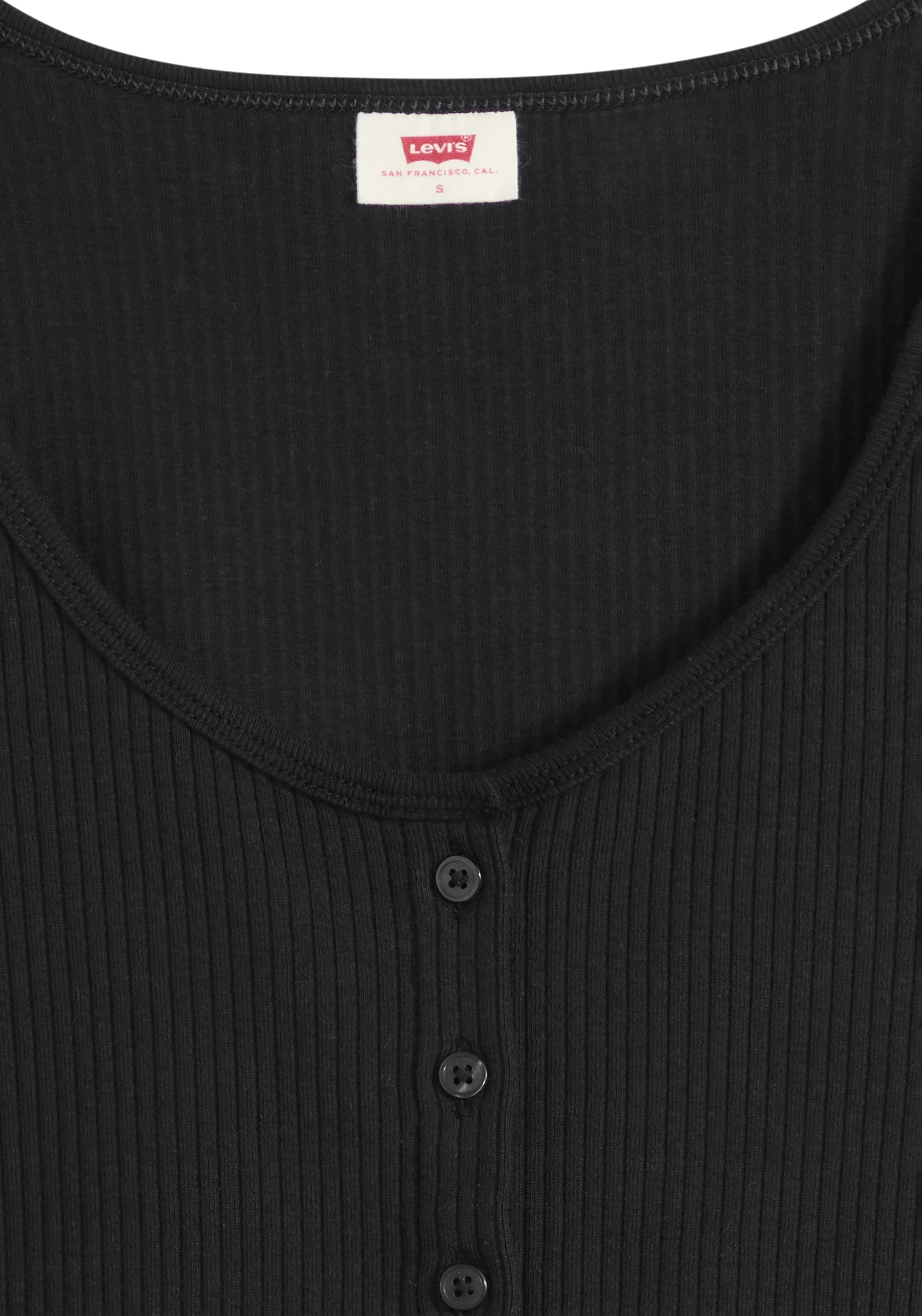 Levi's® T-Shirt »AUSTEN BUTTON THROUGH SS« Feinripp