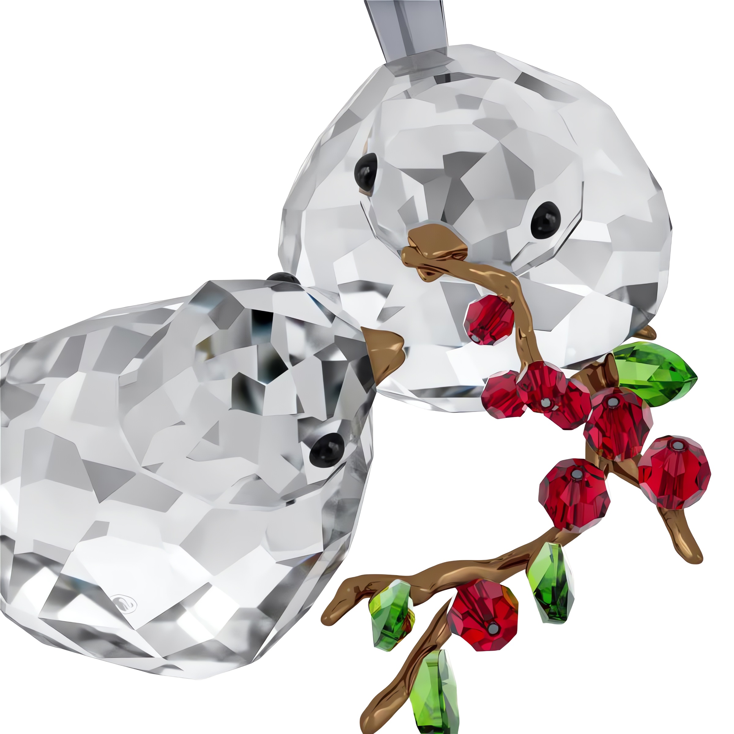 Swarovski Tierfigur »Dekofigur Kristallfigur Sammelfigur Idyllia Vogelpaar und Beeren,«