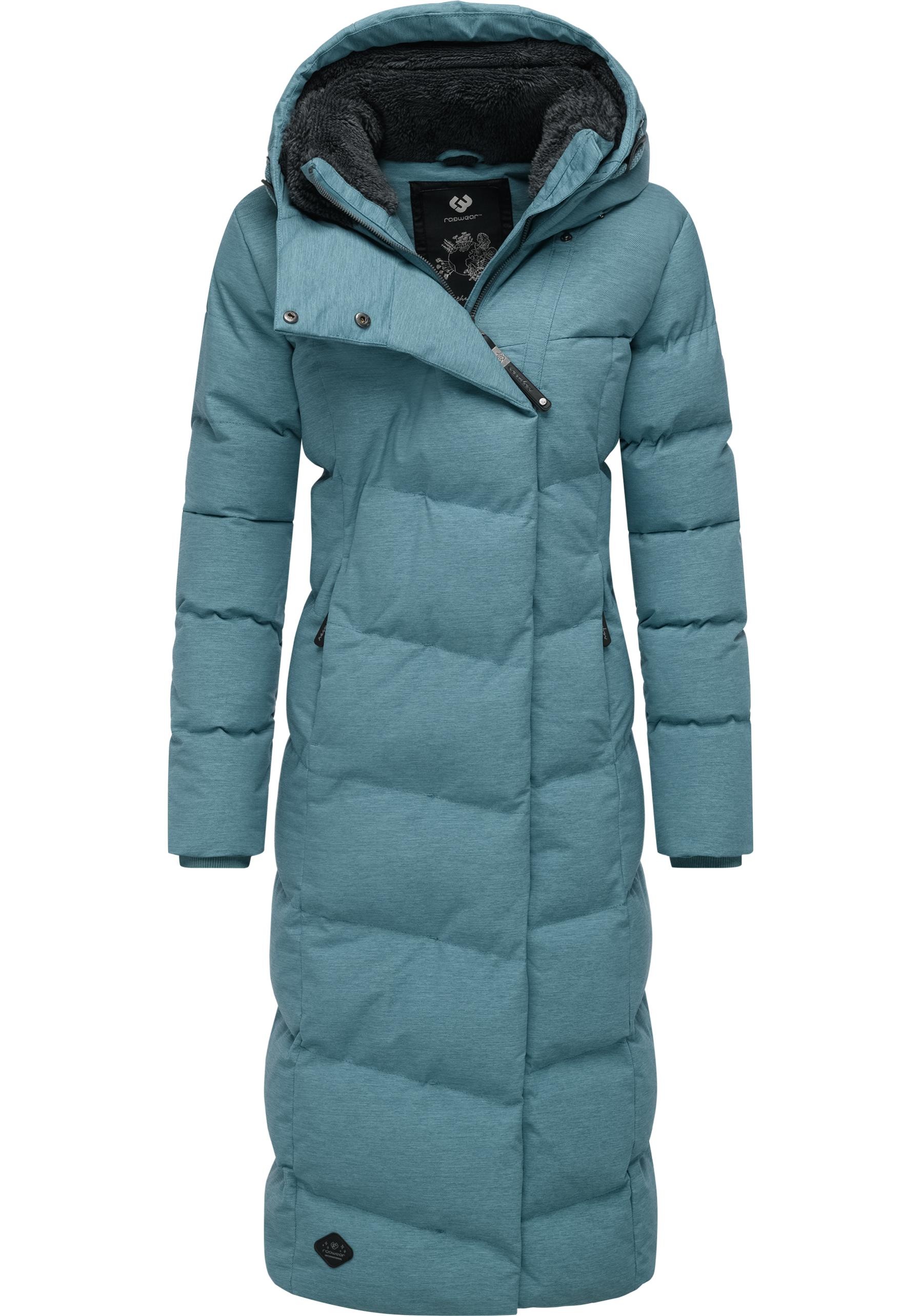 Ragwear Wintermantel "Pavla Long" extralanger Winterparka mit Teddyfutter und Kapuze