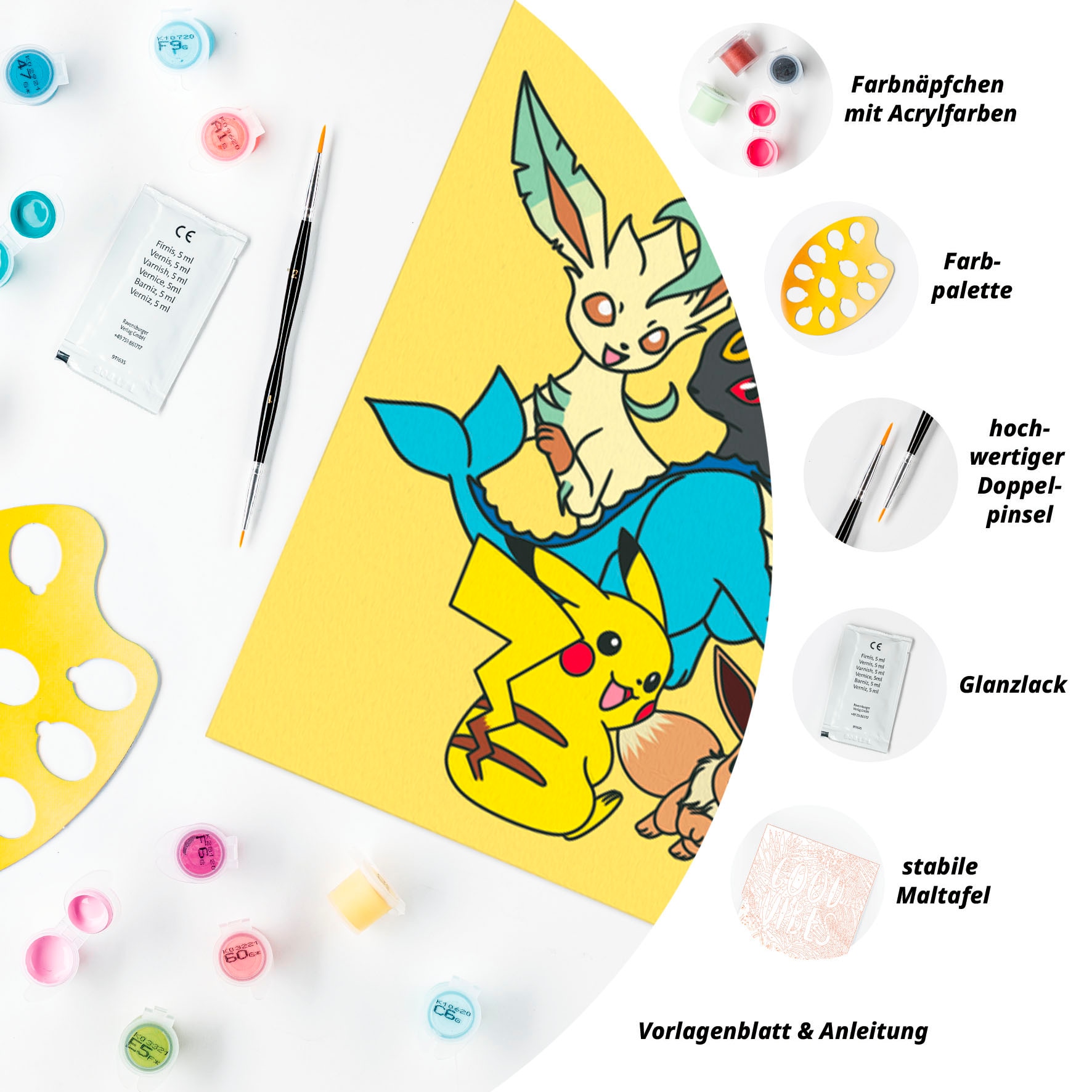Ravensburger Malen nach Zahlen »CreArt, Adults Trend, Pokémon - Eevee Evolutions«, Made in Europe