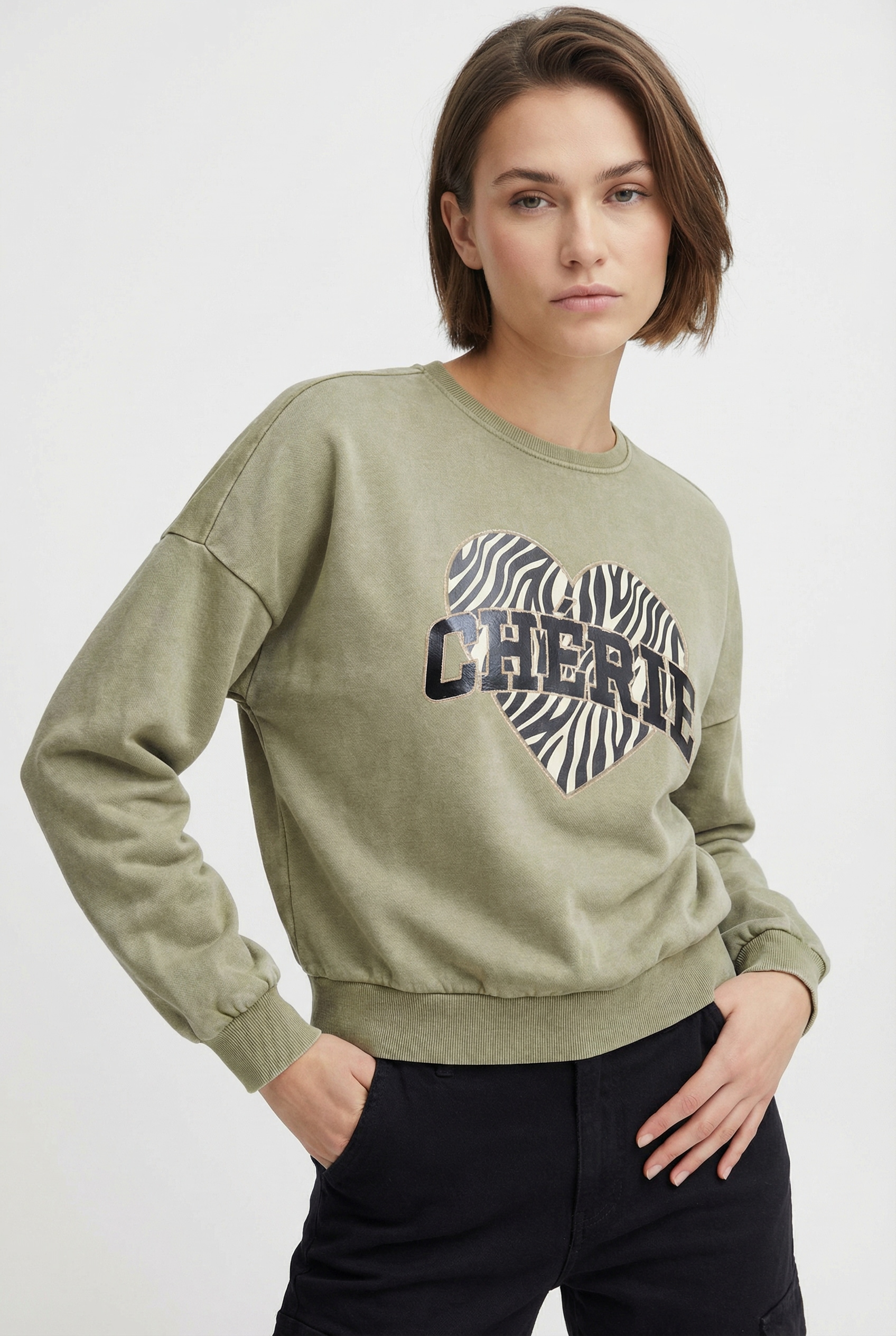 ONLY Sweatshirt "ONLLAUREN L/S LEO O-NECK CC SWT" günstig online kaufen