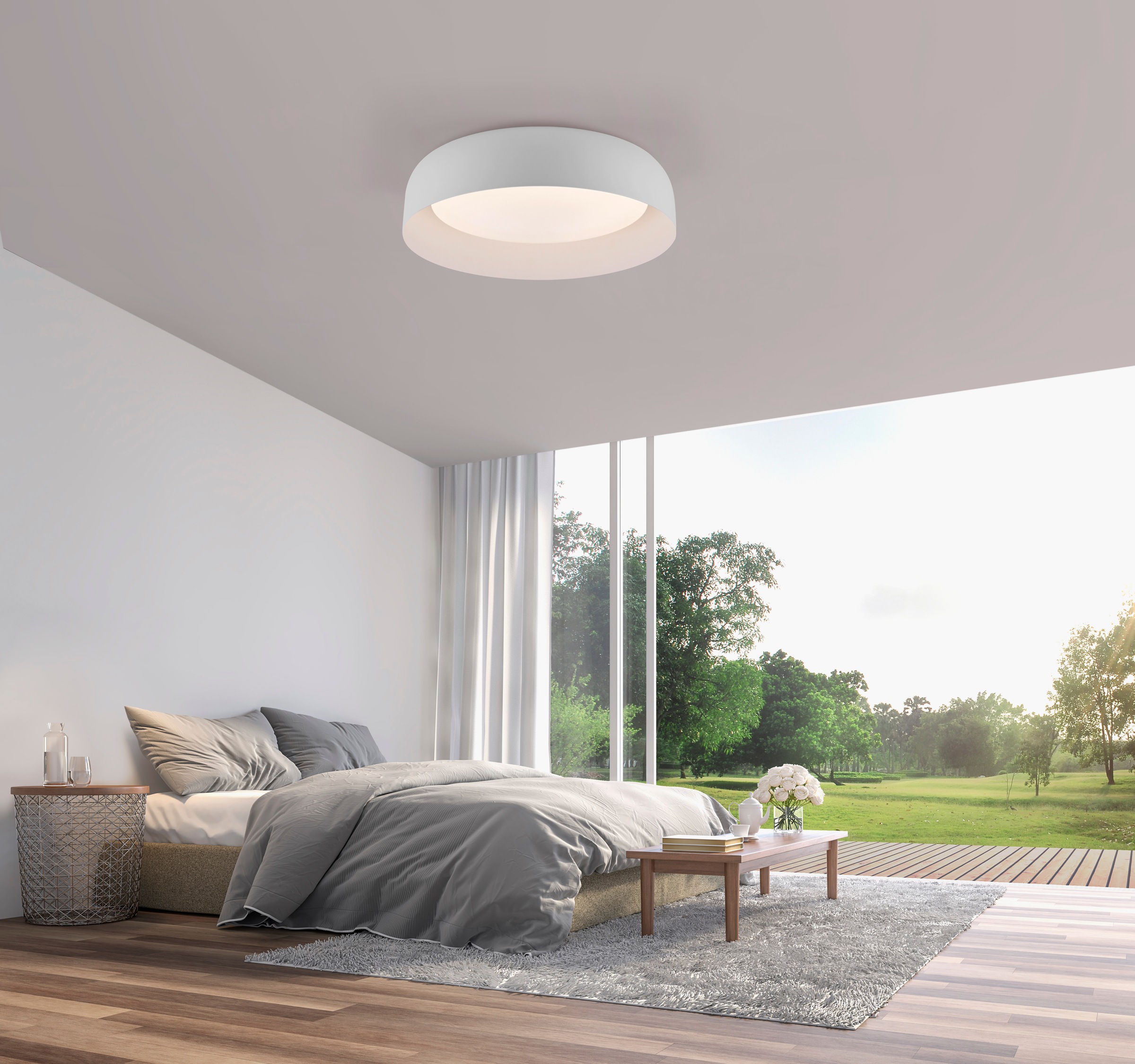 JUST LIGHT Deckenleuchte »OSKO«, 1 flammig, Leuchtmittel LED-Board | LED fest integriert, LED, Fernbedienung, Funk inkl.