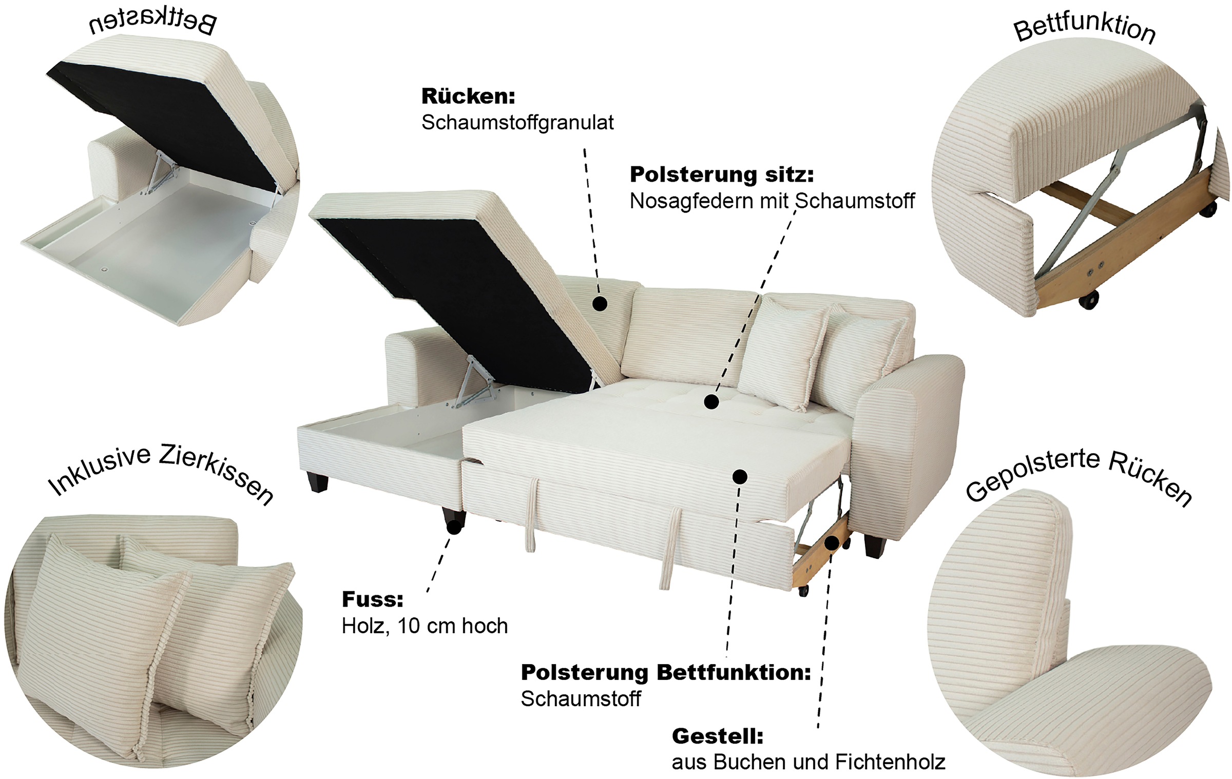 Thumbnail - Trends by HG Ecksofa "MORITZ, L-Form"