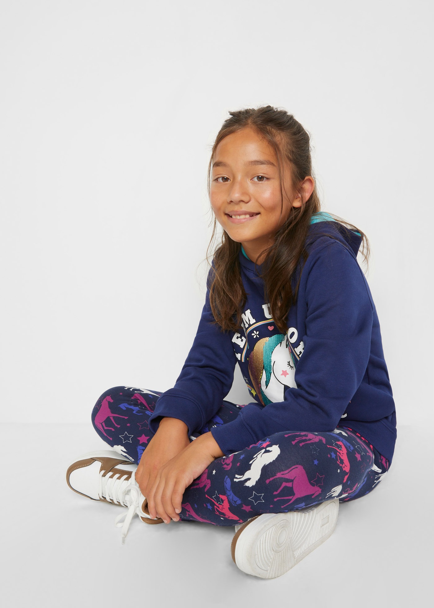 bonprix Thermoleggings  aus Baumwolle und Elasthan, bequeme Passform, bedruckte Optik