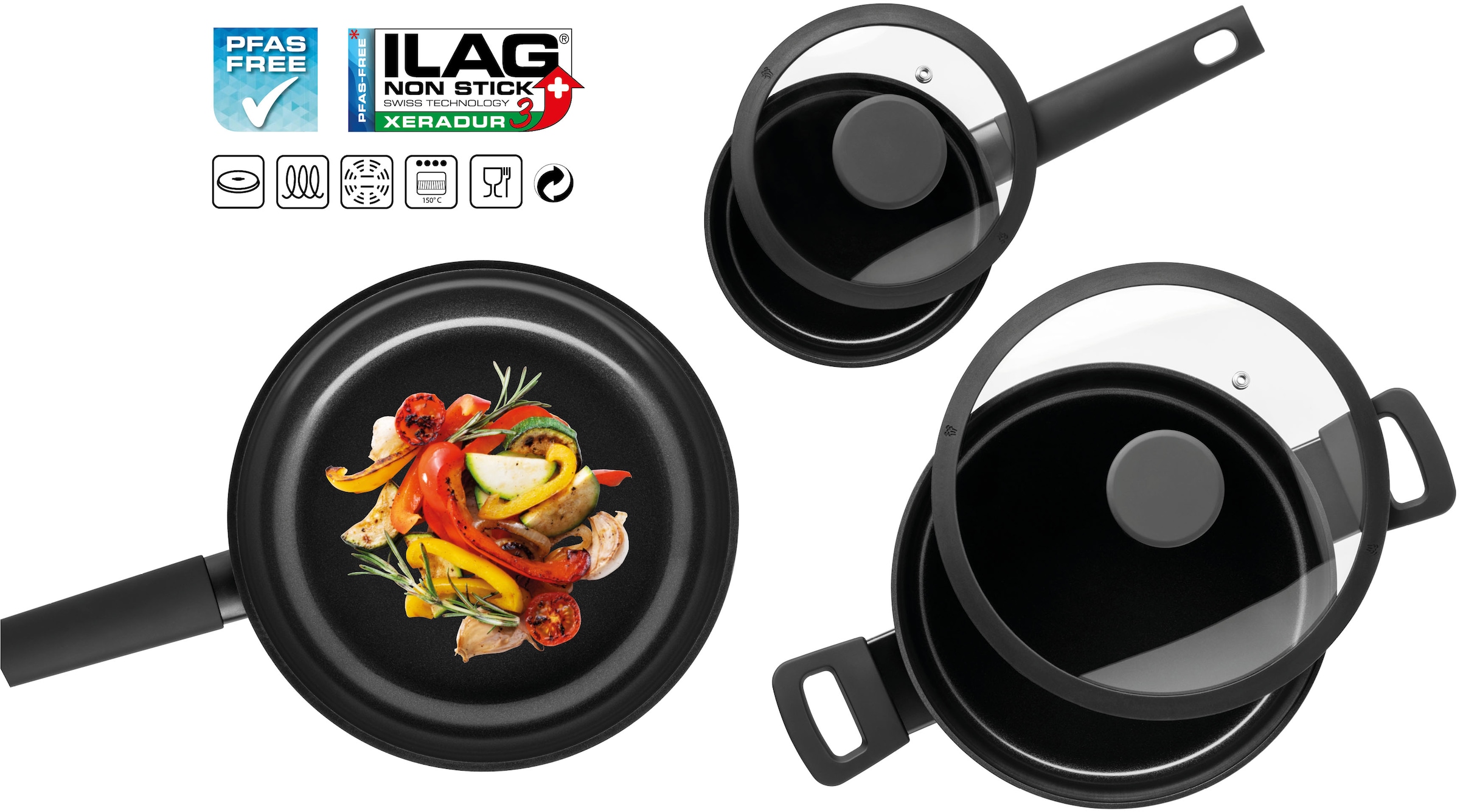 MÄSER Bratentopf "Steallara" Set, 4 tlg. tlg. Aluminium günstig online kaufen