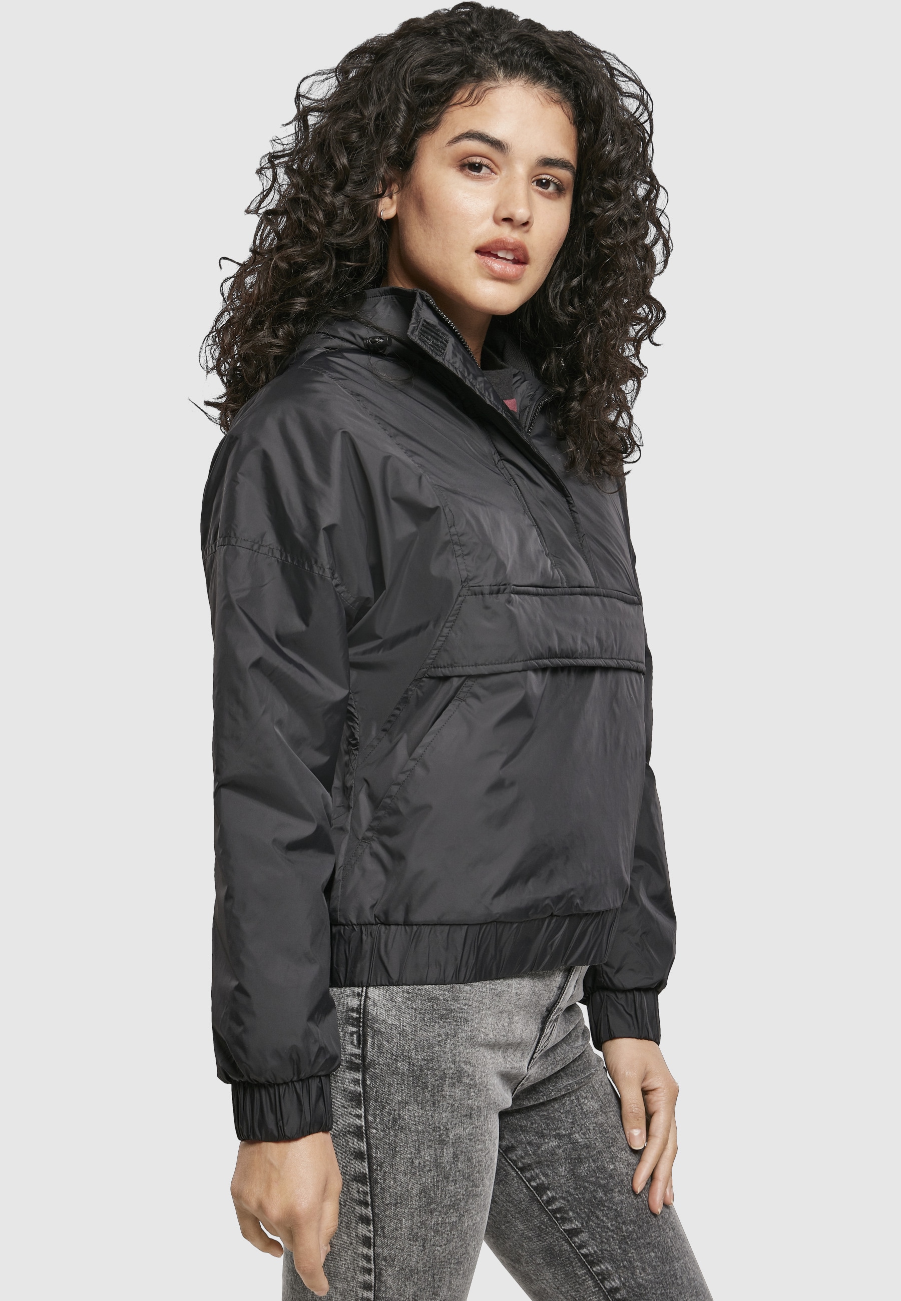 URBAN CLASSICS Langmantel »Urban Classics Damen Ladies Panel Padded Pull Over Jacket«