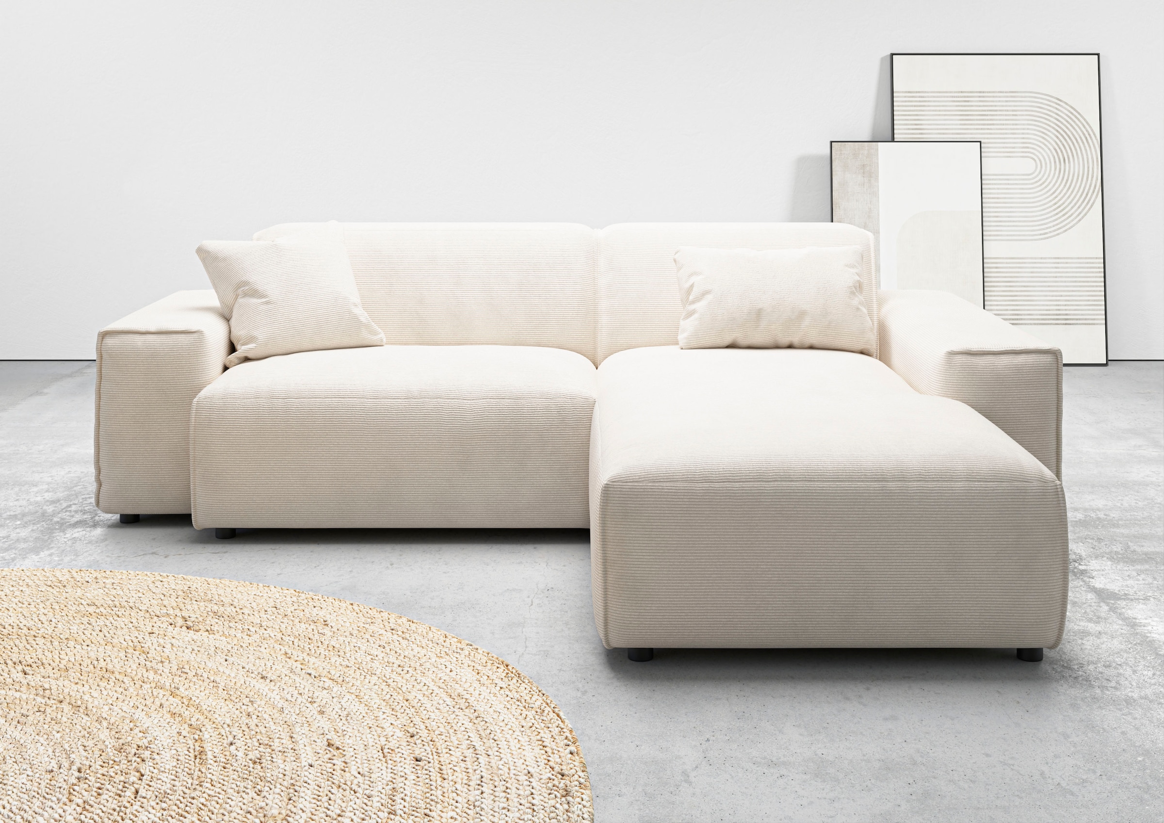 andas Ecksofa "Glimminge L-Form auch in Breitcord, Feincord + Easy care-Bez günstig online kaufen
