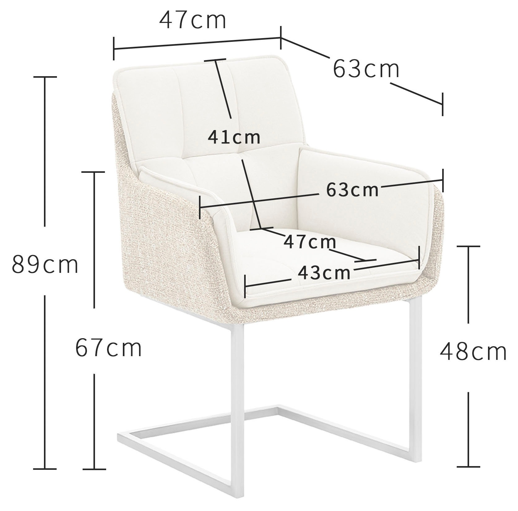 PLACES OF STYLE Esszimmerstuhl »Durham, TOPSELLER!, OTTOs Choice« () 2er-Set in modernem Design, Sitz und Rücken gepolstert