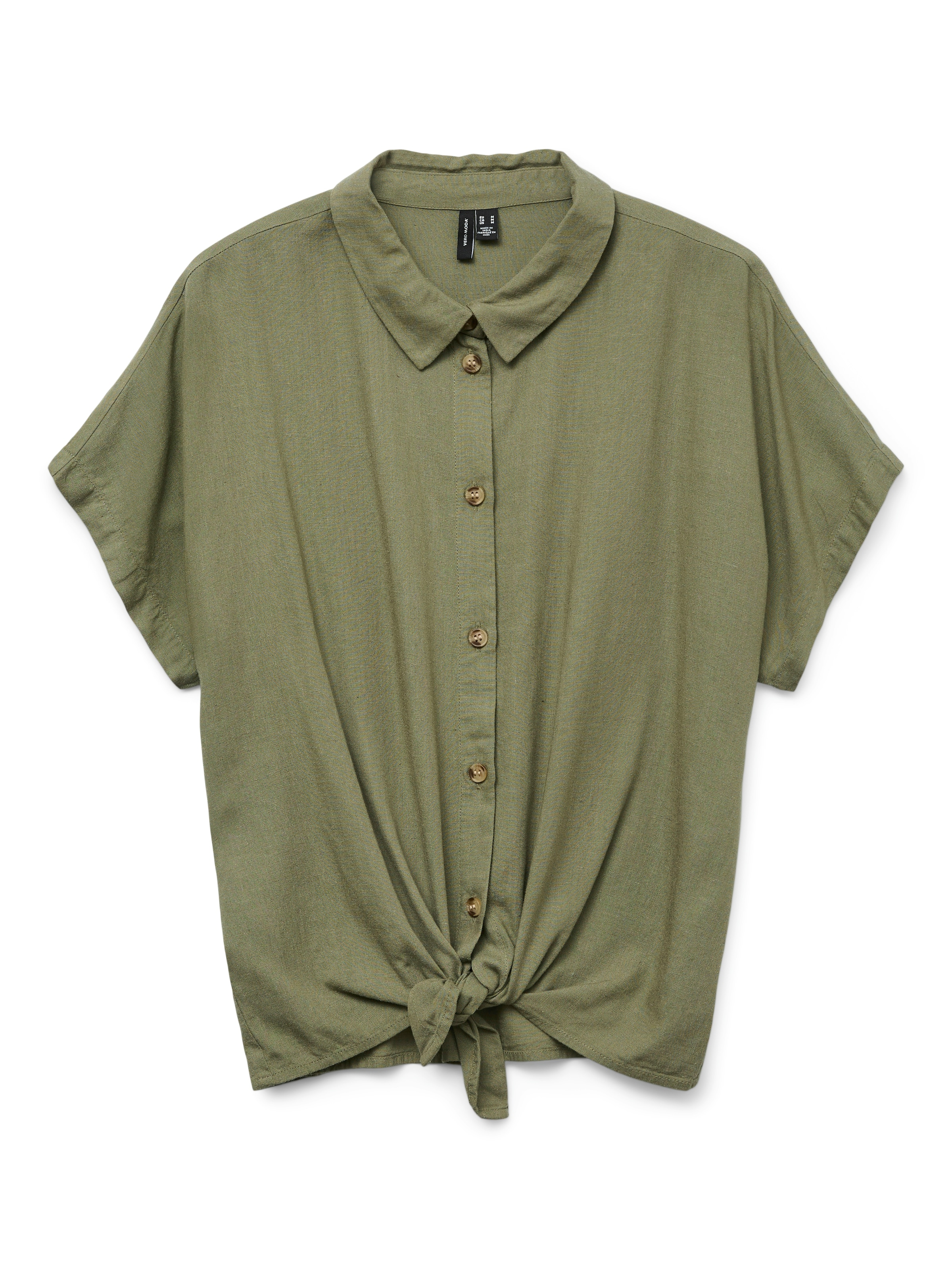 Vero Moda Kurzarmbluse "VMTHEA SS TIE SHIRT WVN NOOS" günstig online kaufen