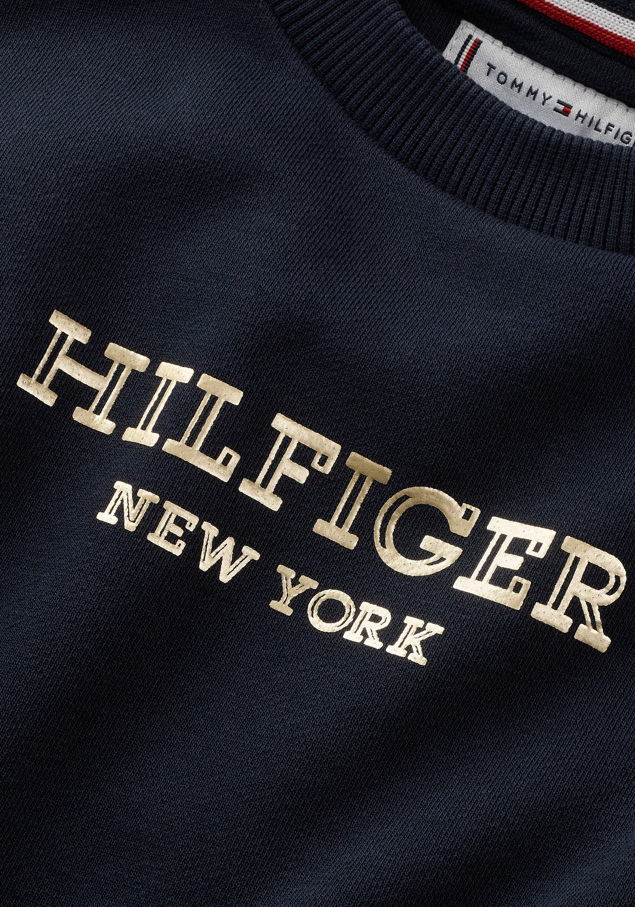 Hilfiger Logo-Druck bestellen Tommy BAUR Sweatshirt | »MONOTYPE FOIL mit CREW«, online