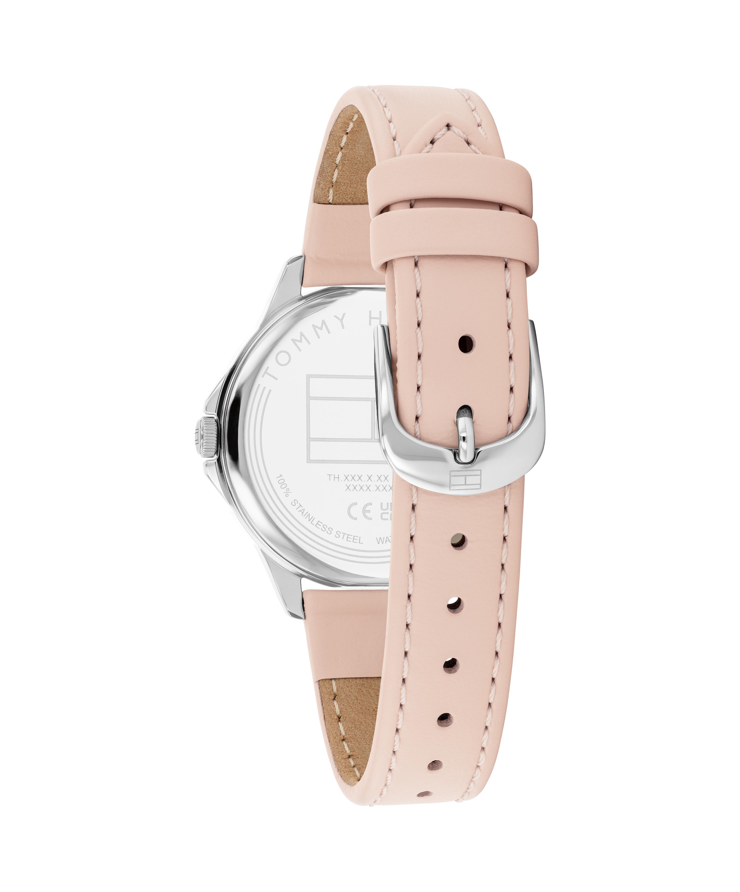 Tommy Hilfiger Quarzuhr »CHLOE« Armbanduhr, Damenuhr, Lederarmband, analog