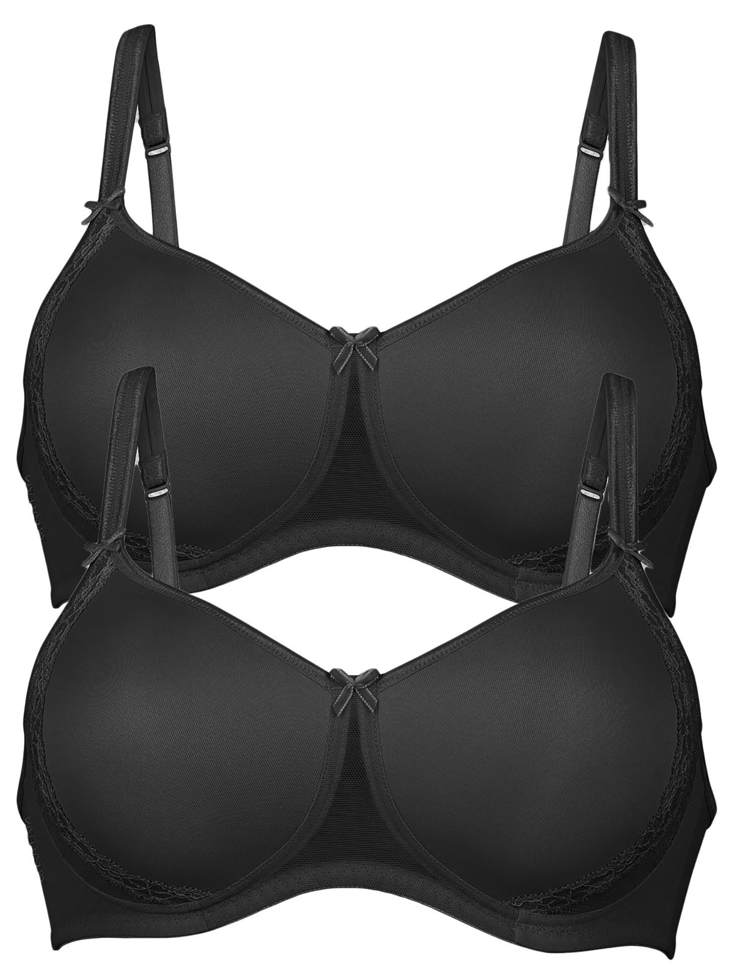 ANITA Damen Schalen-BH "2er Pack Schalen BH Lace Rose", Gr. 70, schwarz, Obermaterial: 50% Polyamid PA. 30% Polyester PES. 20% Elasthan EL., BHs