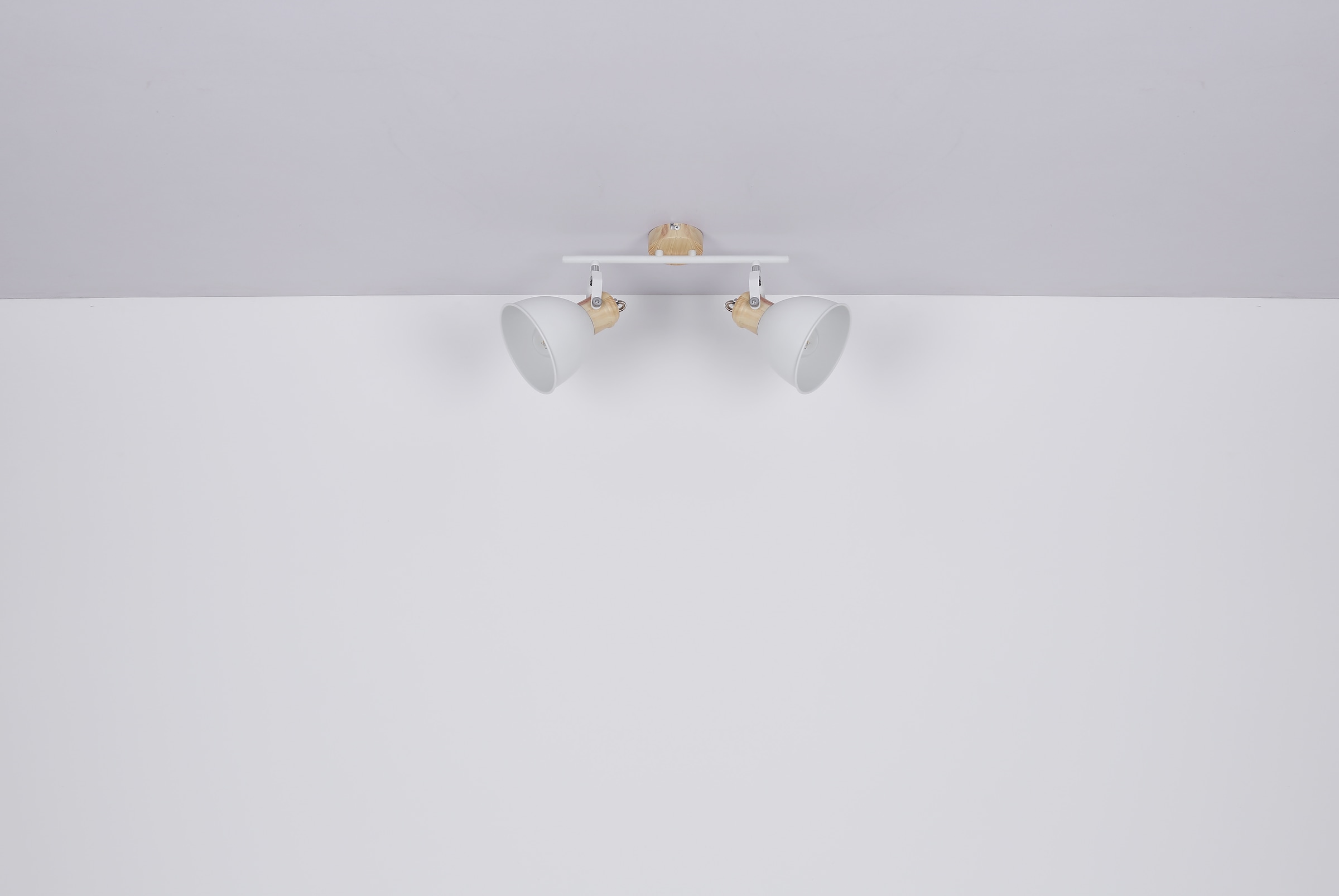 GLOBO LIGHTING Deckenstrahler »WIHO«, Leuchtmittel E27 | ohne Leuchtmittel, Deckenspot/weiß/holzoptik/Flur/Wohnzimmer