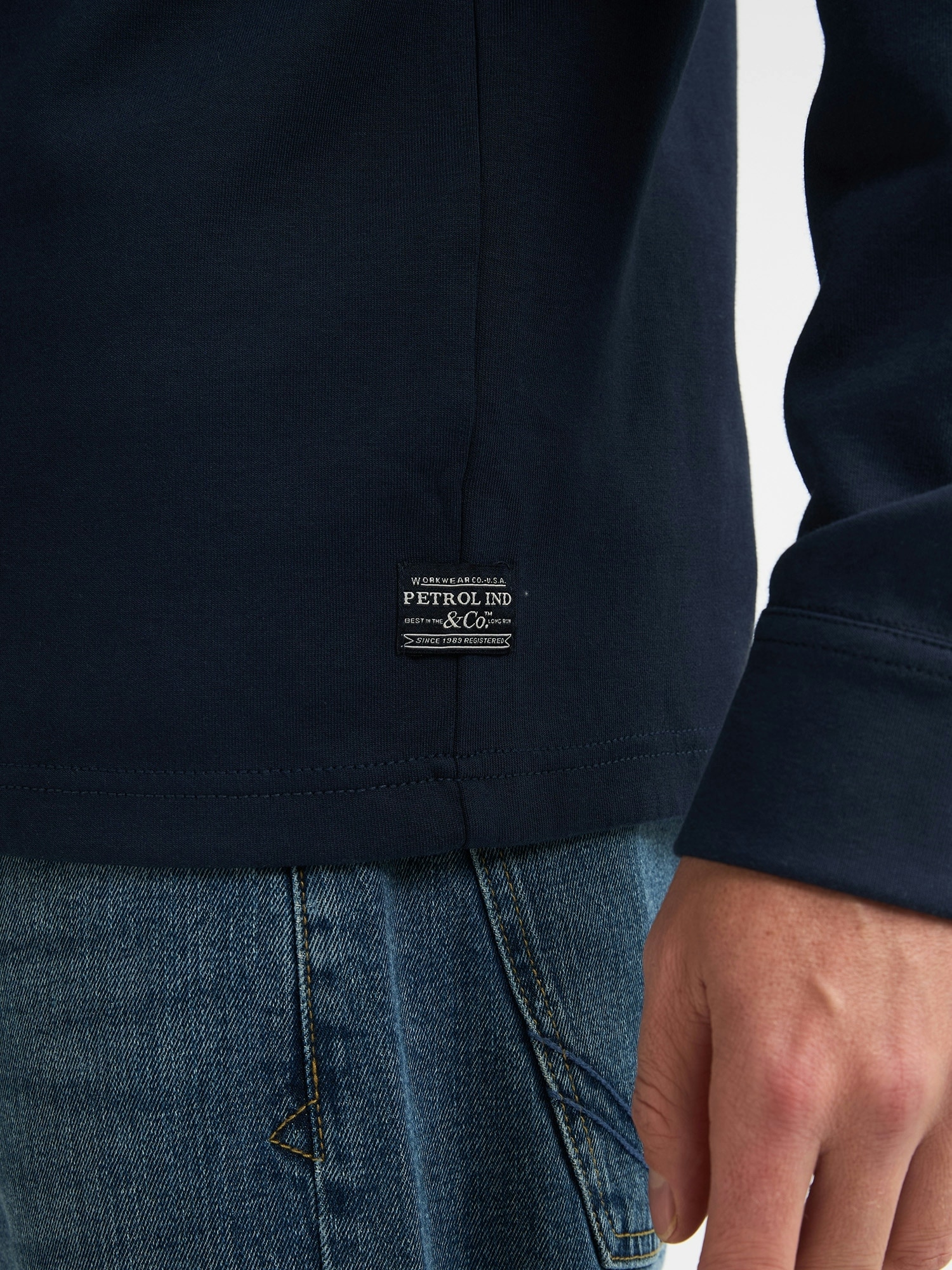 Petrol Industries Langarmhemd »Men Sweater Collar« wärmendes Material mit Druckknöpfen