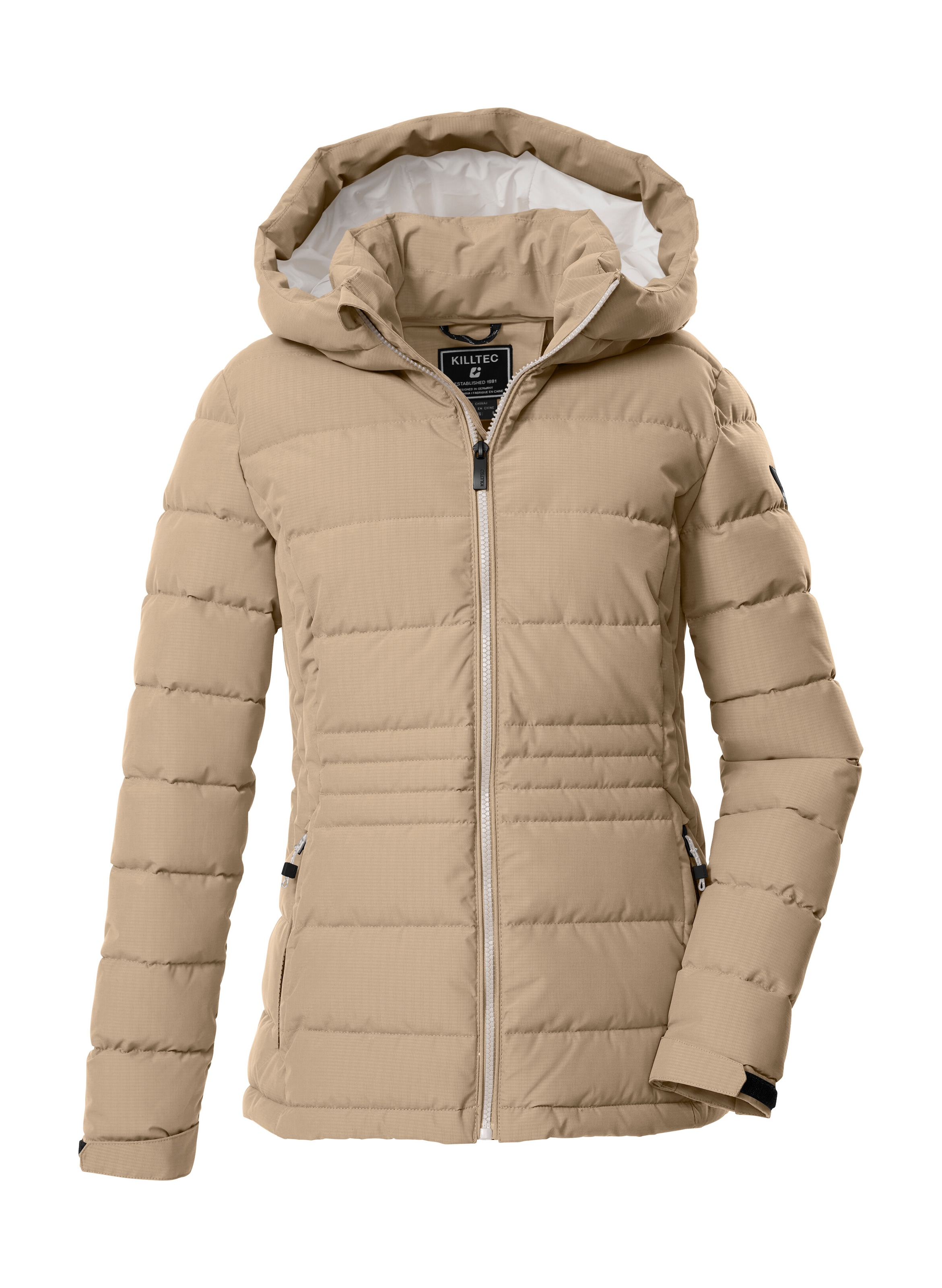 Killtec "KOW 10 WMN QLTD JCKT" Winddichte, wasserabweisende Damen Steppjacke mit verstellbarer Kapuze