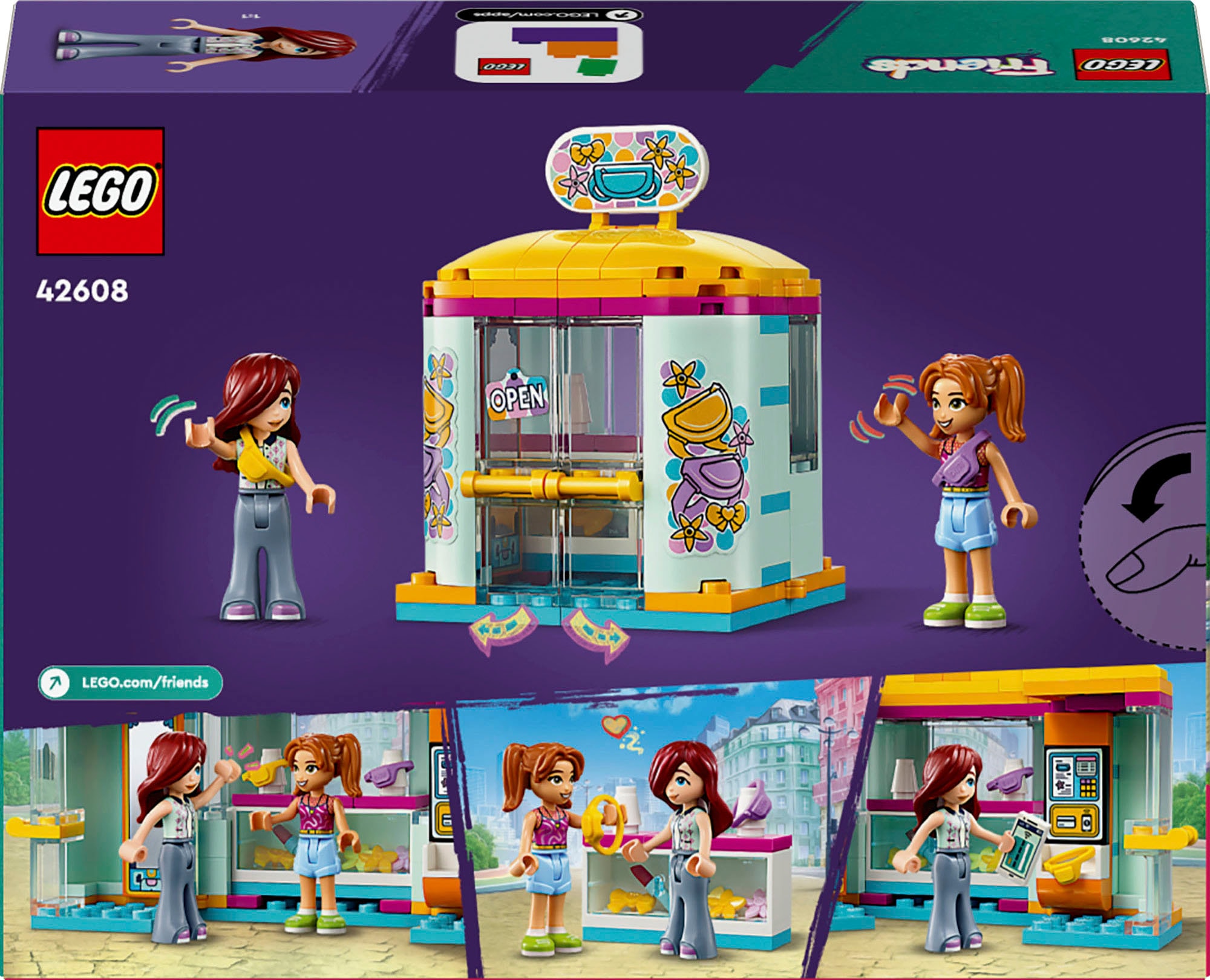 LEGO® Konstruktionsspielsteine »Mini-Boutique (42608), LEGO Friends«, (129 St.), Made in Europe