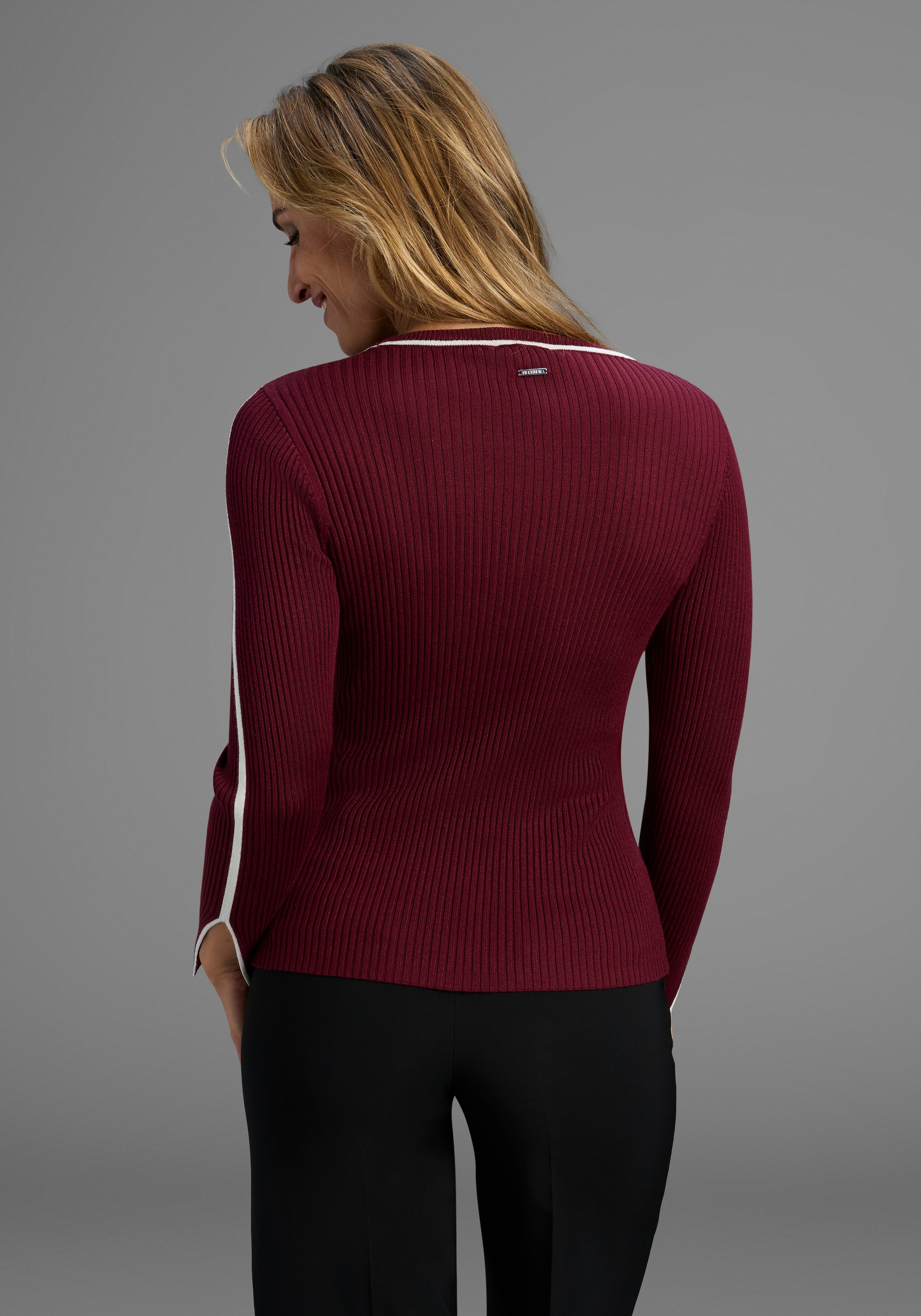 HECHTER PARIS Strickpullover, mit Kontrastdetails