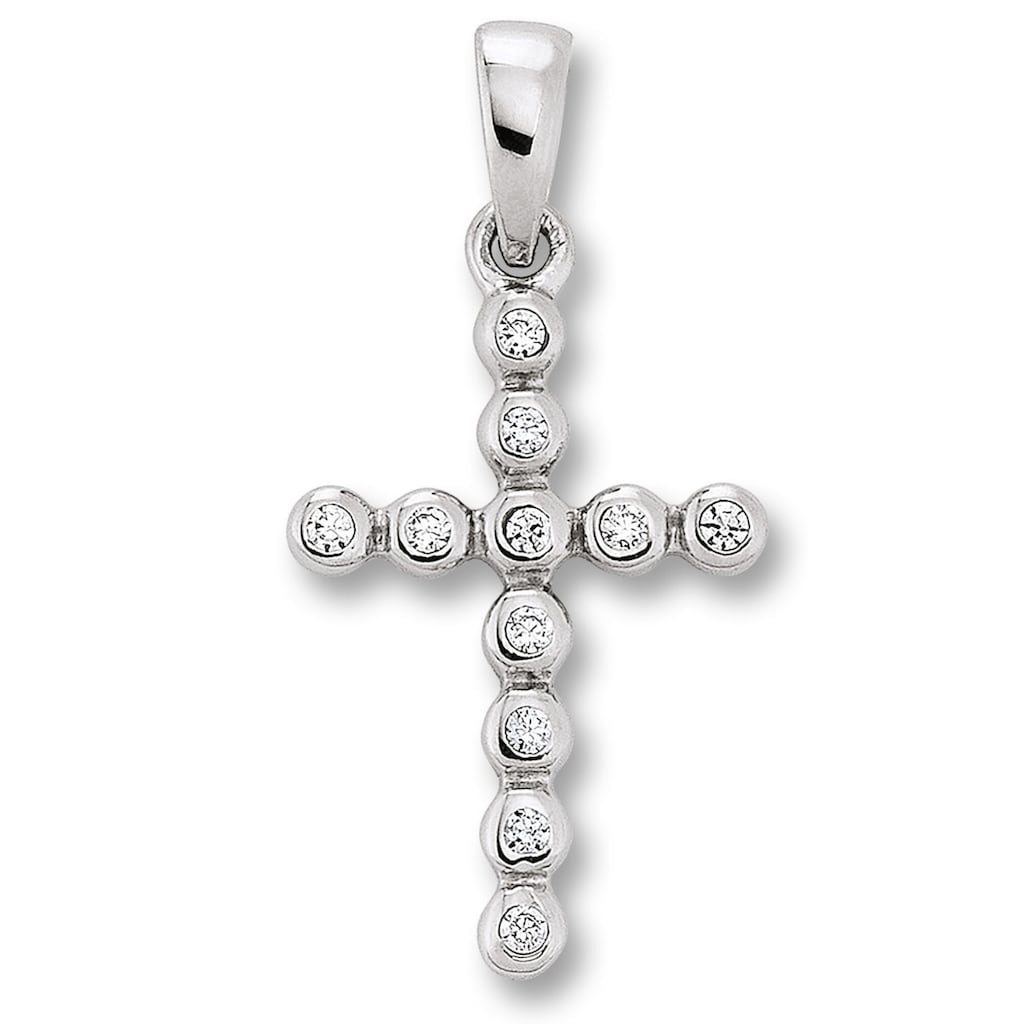 ONE ELEMENT Kette mit Anhänger »Zirkonia Kreuz Anhänger aus 925 Silber« Schmuckset Set mit verstellbarer Halskette