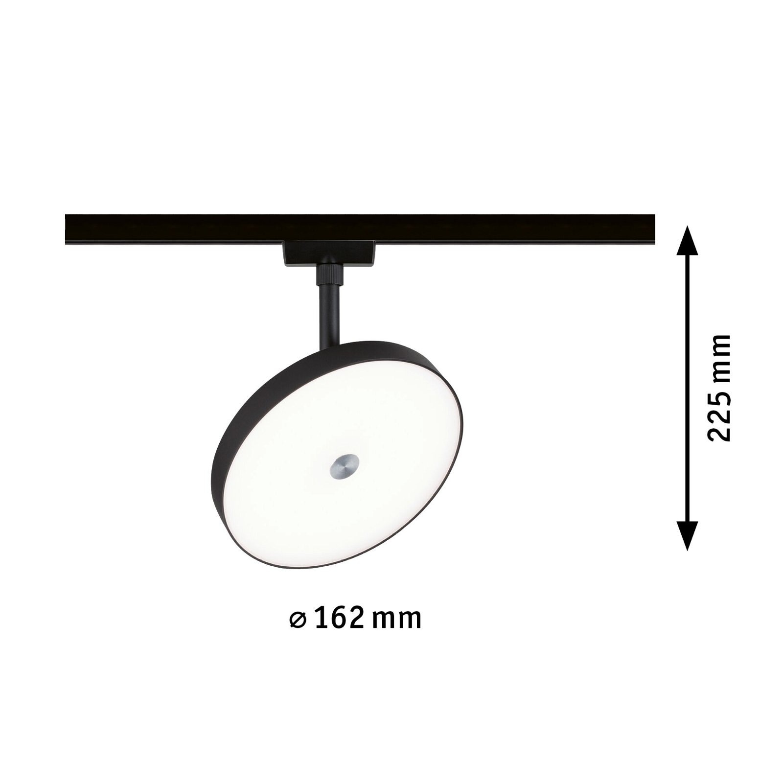 Paulmann Schienensystem-Leuchten »URail Schienenspot Hildor 850lm 15W 4000K 230V Chrom matt«, 3-Step-Dimmbar