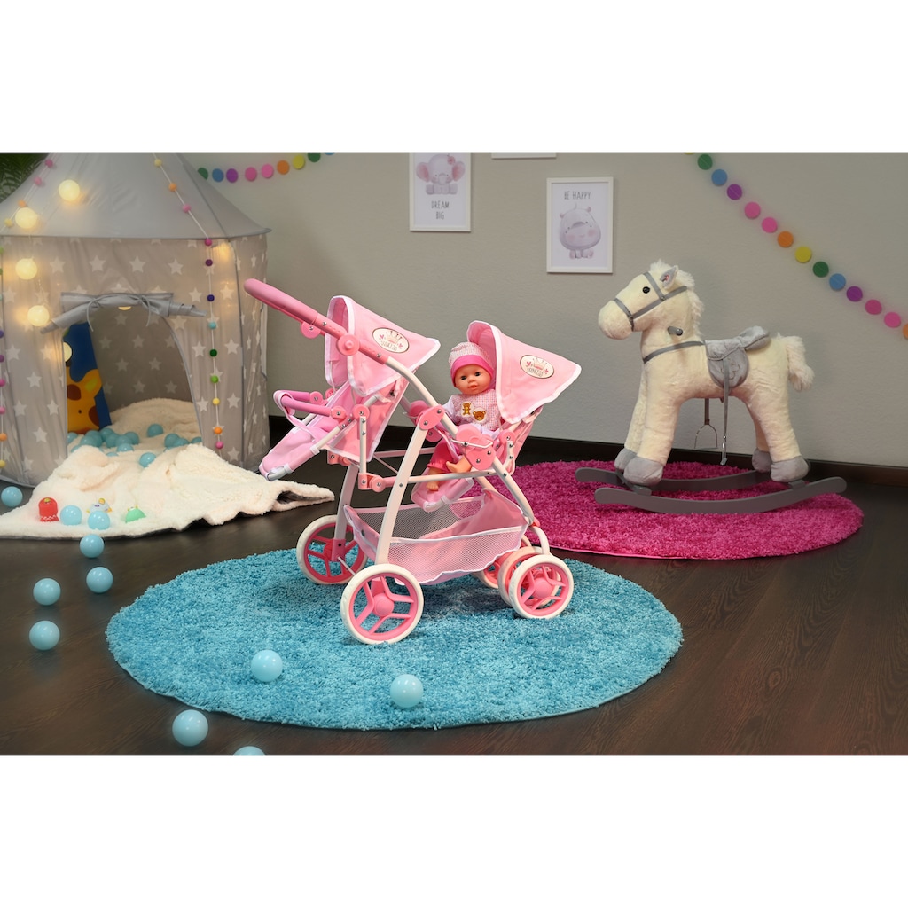 Knorrtoys® Puppen-Zwillingsbuggy »Milo - Princess White Rose«