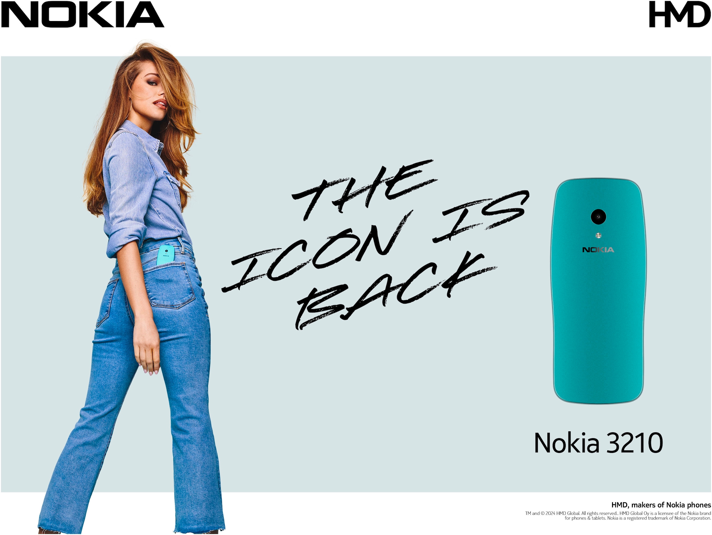 Nokia Handy »3210«, scuba blue