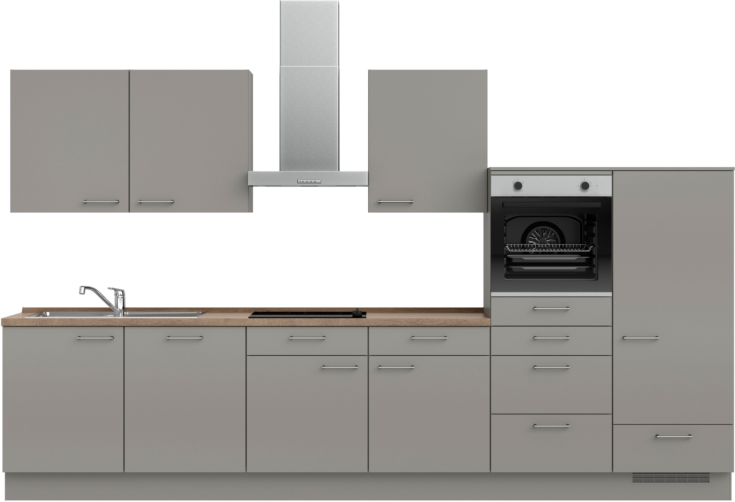 nobilia Küchenzeile ""Laser I", Ausrichtung wählbar, Breite 360 cm" vormont günstig online kaufen