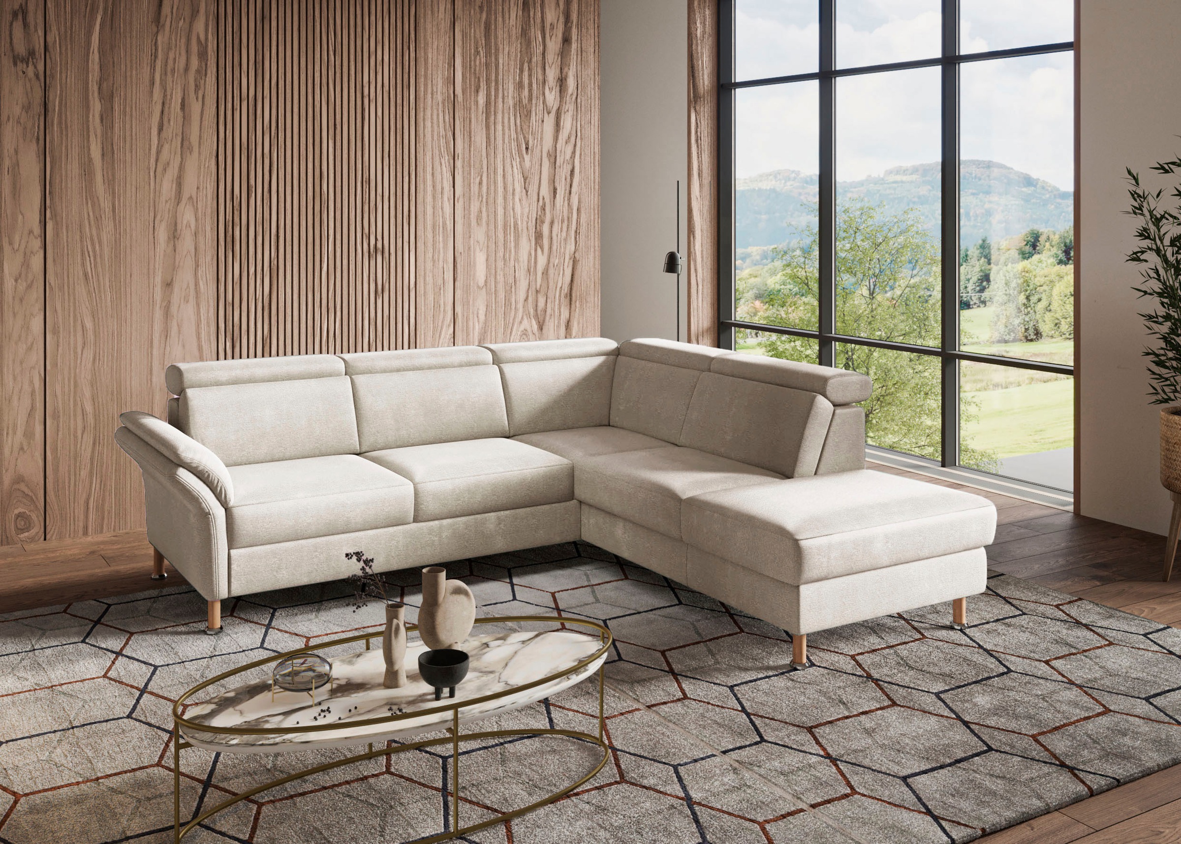 Home affaire Ecksofa »Calypso L-Form«, mit Relaxfunktion motorisch im Sofa 2,5- Sitzer