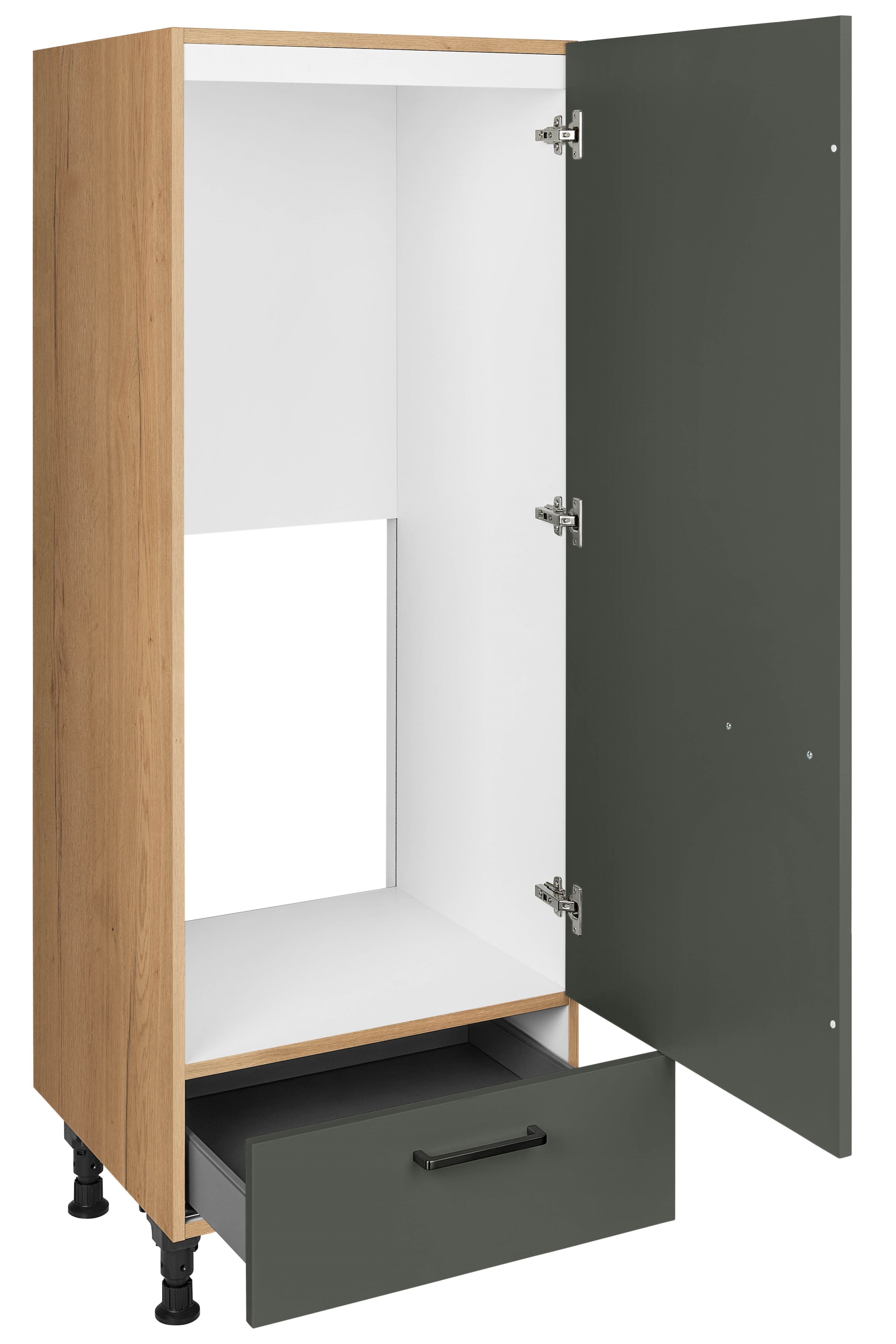 nobilia® Kühlumbauschrank »"Easytouch", Ausrichtung wählbar, mit Schubkasten,«, vormontiert, Breite/Höhe: 60/167,8 cm