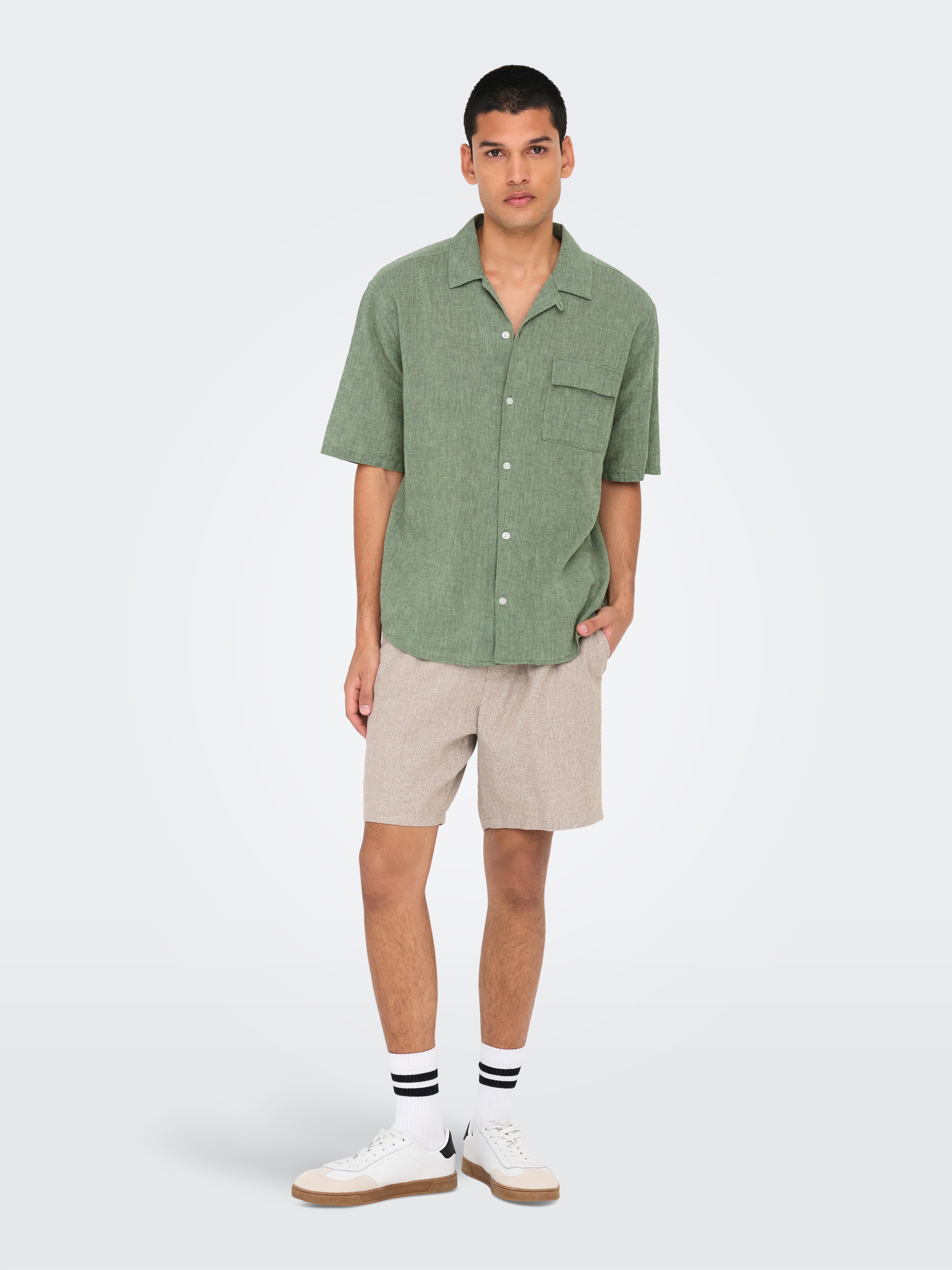 Thumbnail - ONLY & SONS Kurzarmhemd "ONSCAIDEN LIFE RELAX SS RESORT 1PKT SHIR"