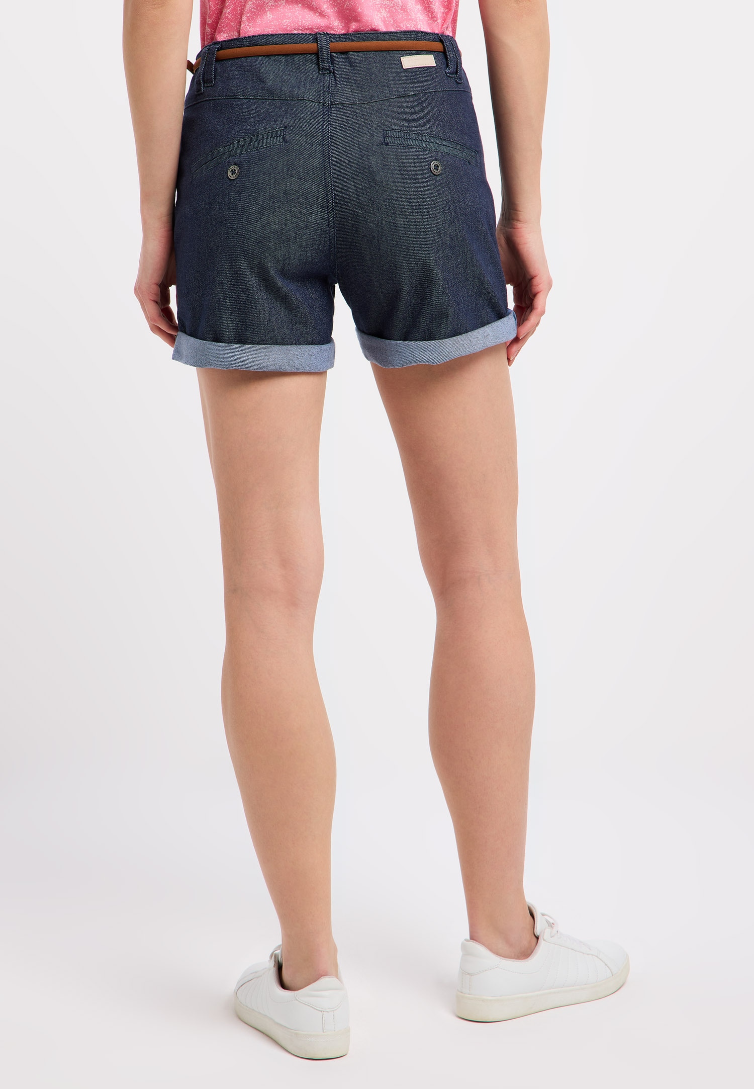 Ragwear Shorts »HEEVEN«  leicht verwaschener Twill zum Umschlagen mit Gürtel
