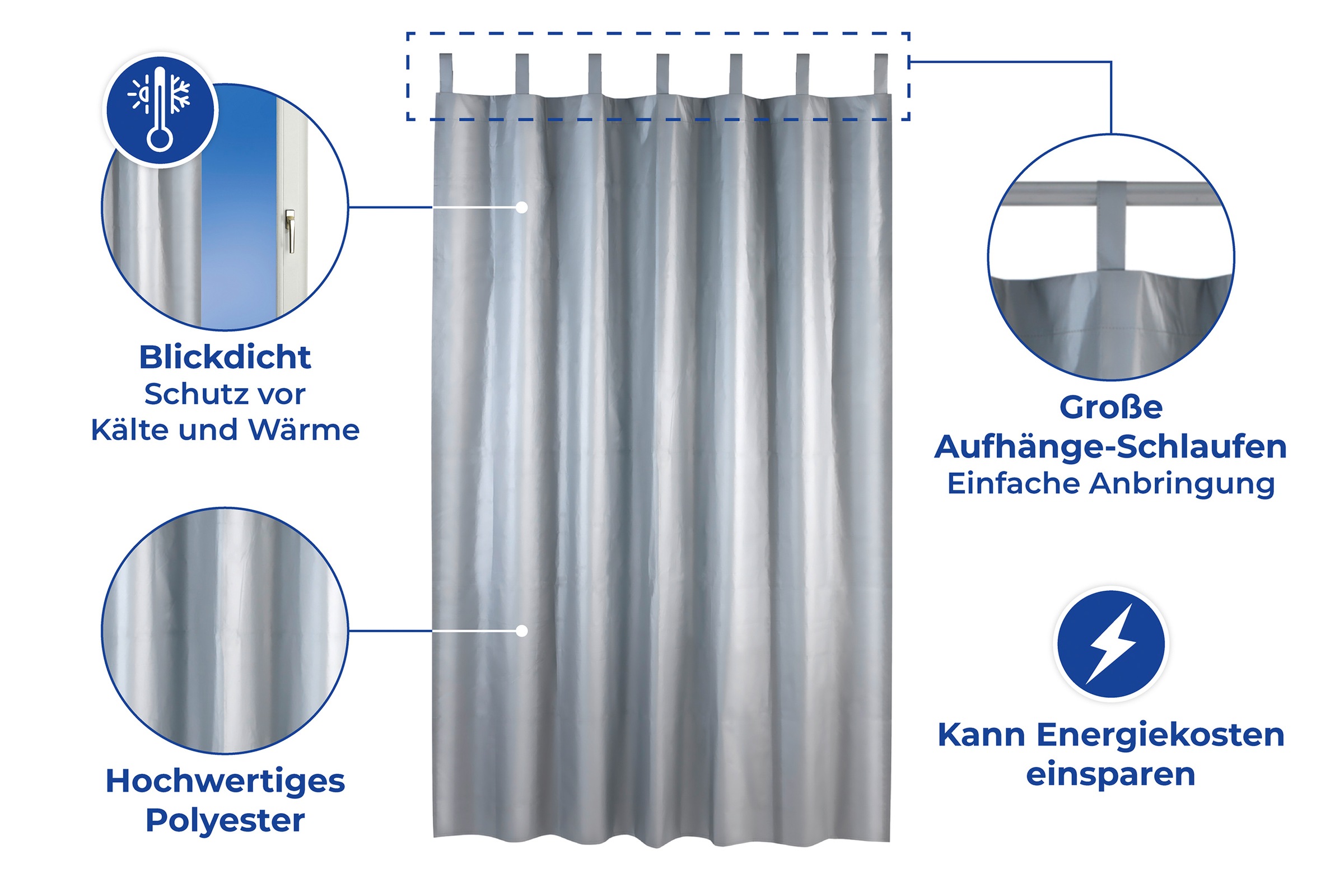 Maximex Vorhang "Thermo" Schlaufen 1 Stk. tlg. blickdicht günstig online kaufen