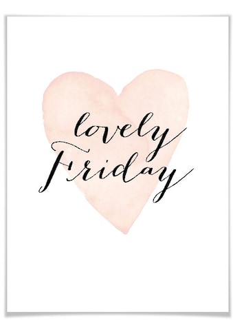 Poster »lovely Friday Affirmationen«, Schriftzug, (1 St.)