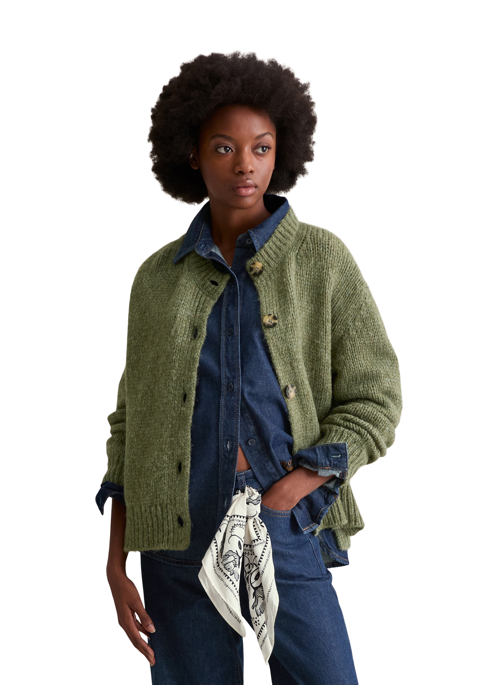 Marc OPolo DENIM Cardigan "relaxed", aus kuschligem Schurwolle-Alpakawolle- günstig online kaufen