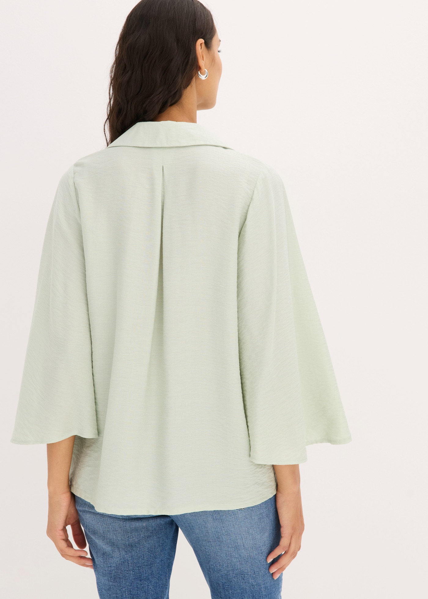 bonprix Tunika fließende Tunikabluse, Loose Fit, mit 7/8-Ärmeln