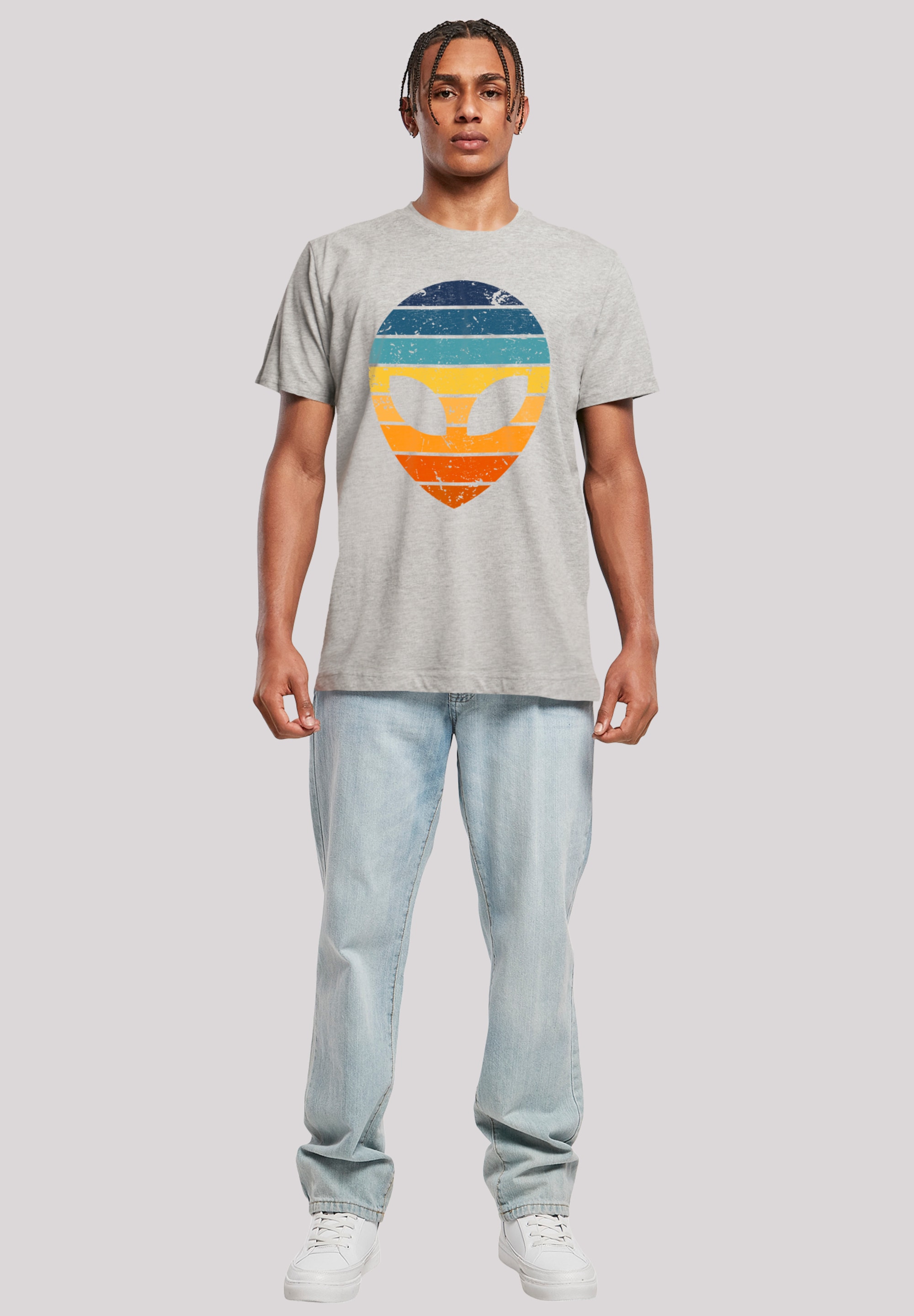 F4NT4STIC T-Shirt »Alien Sonnenuntergang Retro«, Premium Qualität