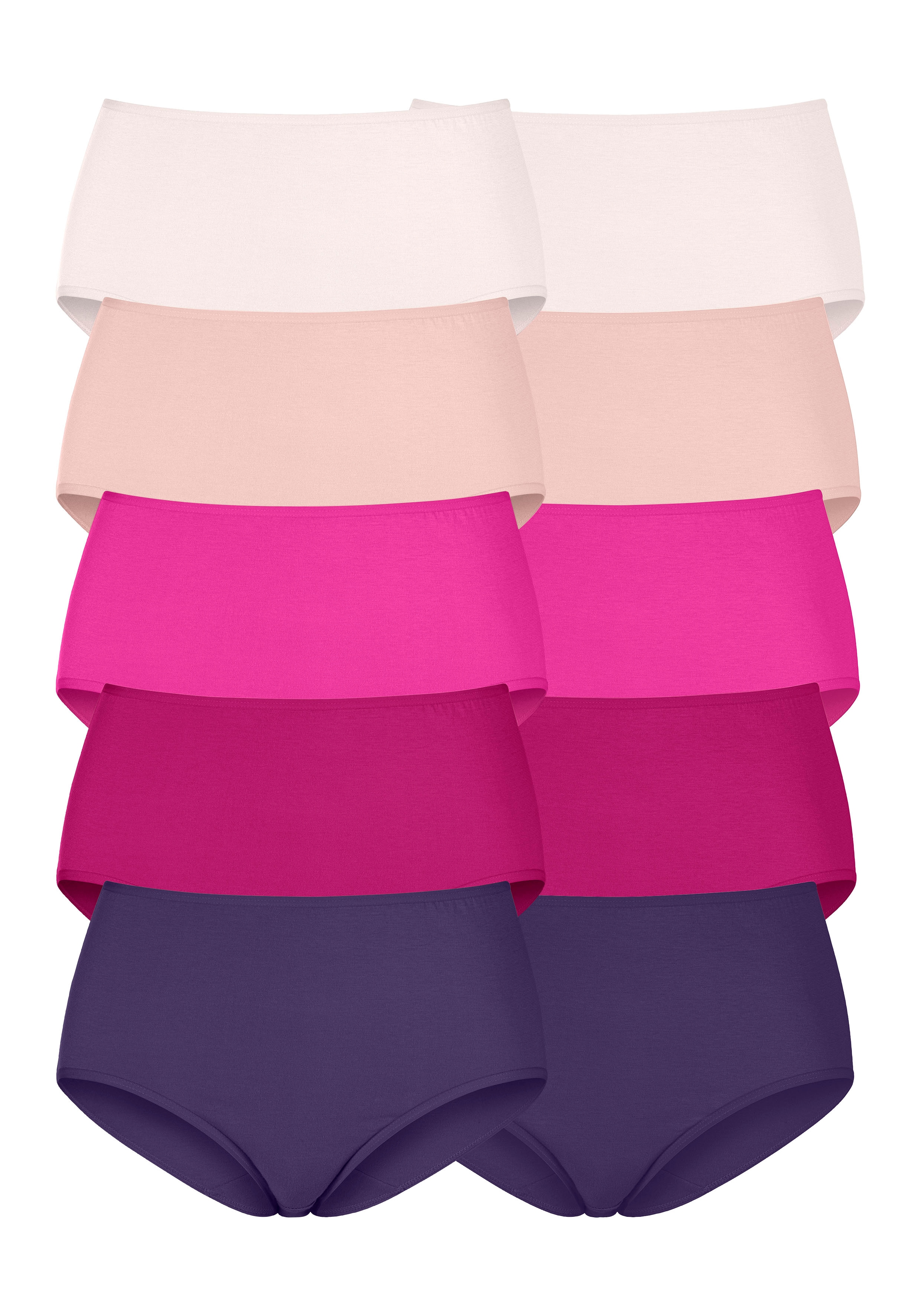 petite fleur by Lascana Taillenslip 10er-Pack, aus elastischer Baumwolle