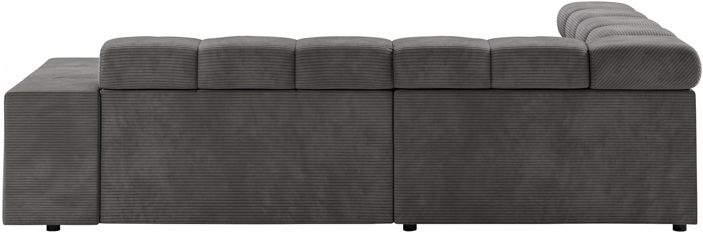 INOSIGN Ecksofa »Ancona, incl. Kopfteilverstellung + 3 Zierkissen L-Form,«, wahlweise motorische Sitztiefenverstellung, B/T(H: 249/215/70 cm