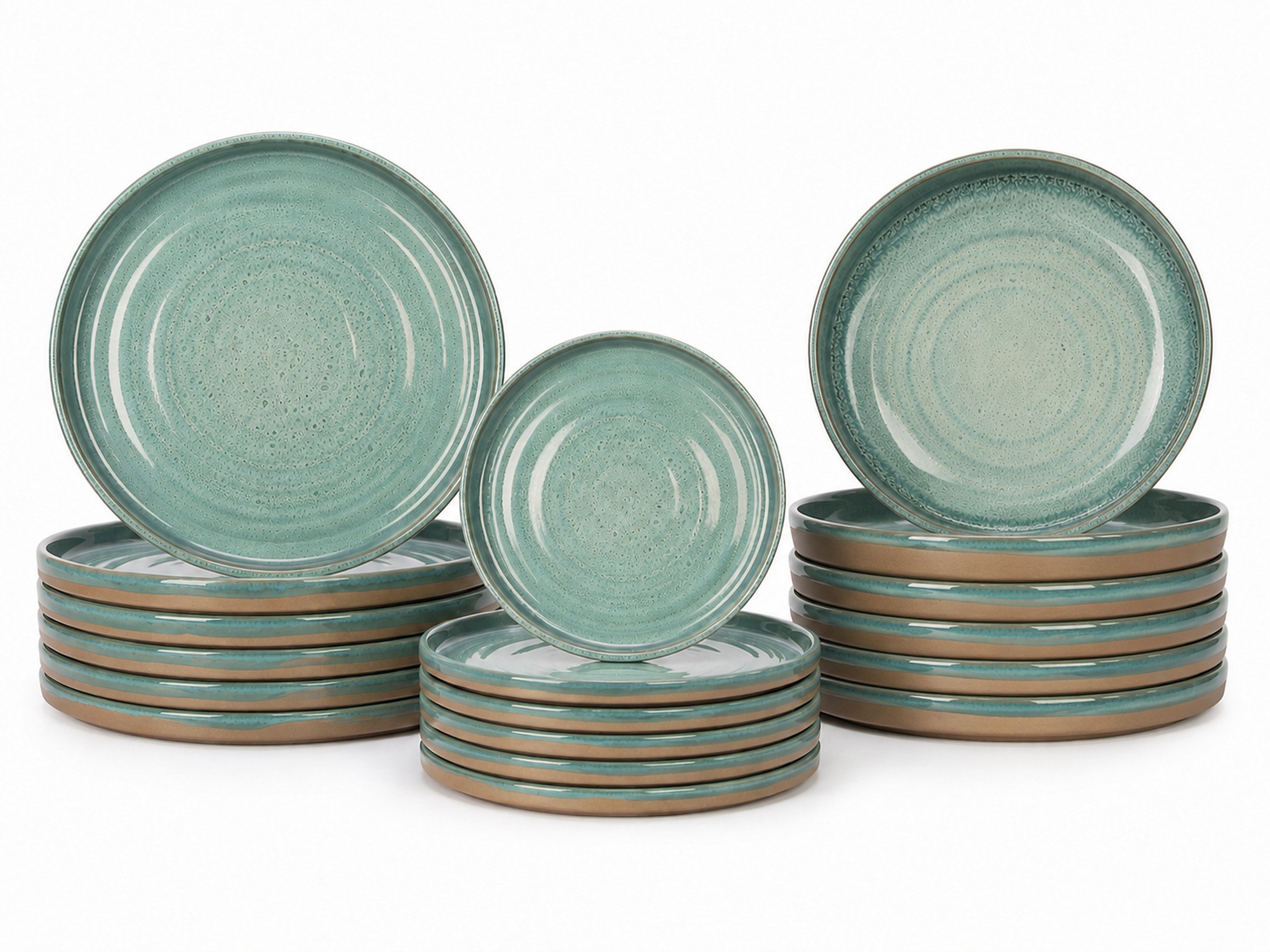 Cosy & Trendy Teller-Set "Basalt, Geschirr-Set, 18-tlg." Steinzeug, für 6 Personen, rund, spülmaschinengeeignet
