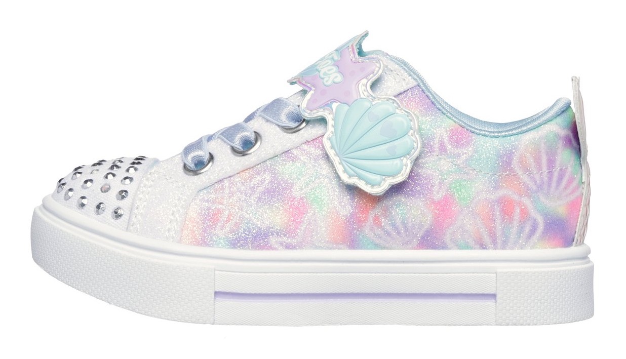 Skechers Lauflernschuh »TWINKLE SPARKS LIGHTS«, Sneaker,Blink,-Klettschuh mit Glitzer, Größenschablone zum Download
